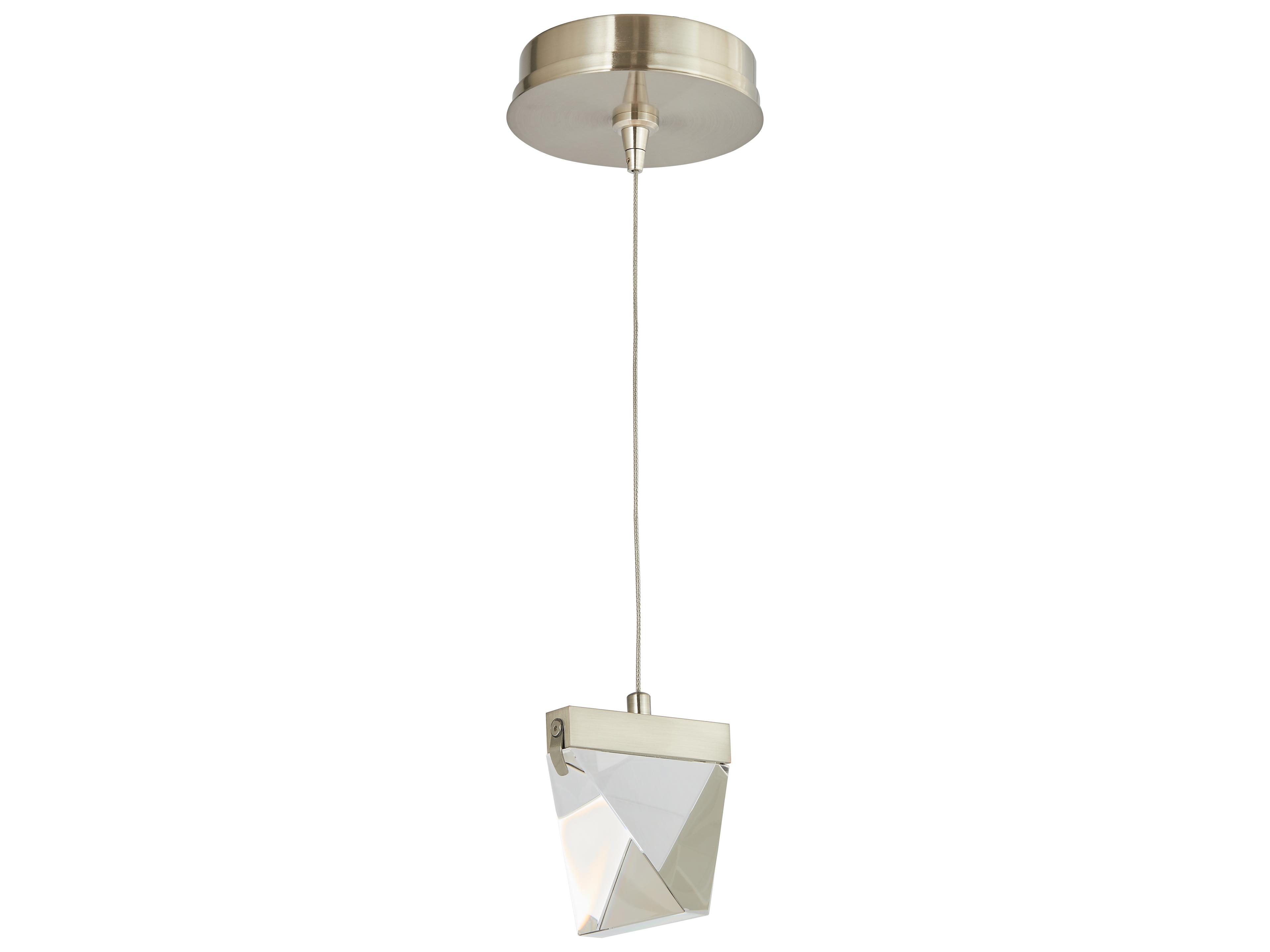 Abra Atlas 1-Light Brushed Nickel Mini Pendant