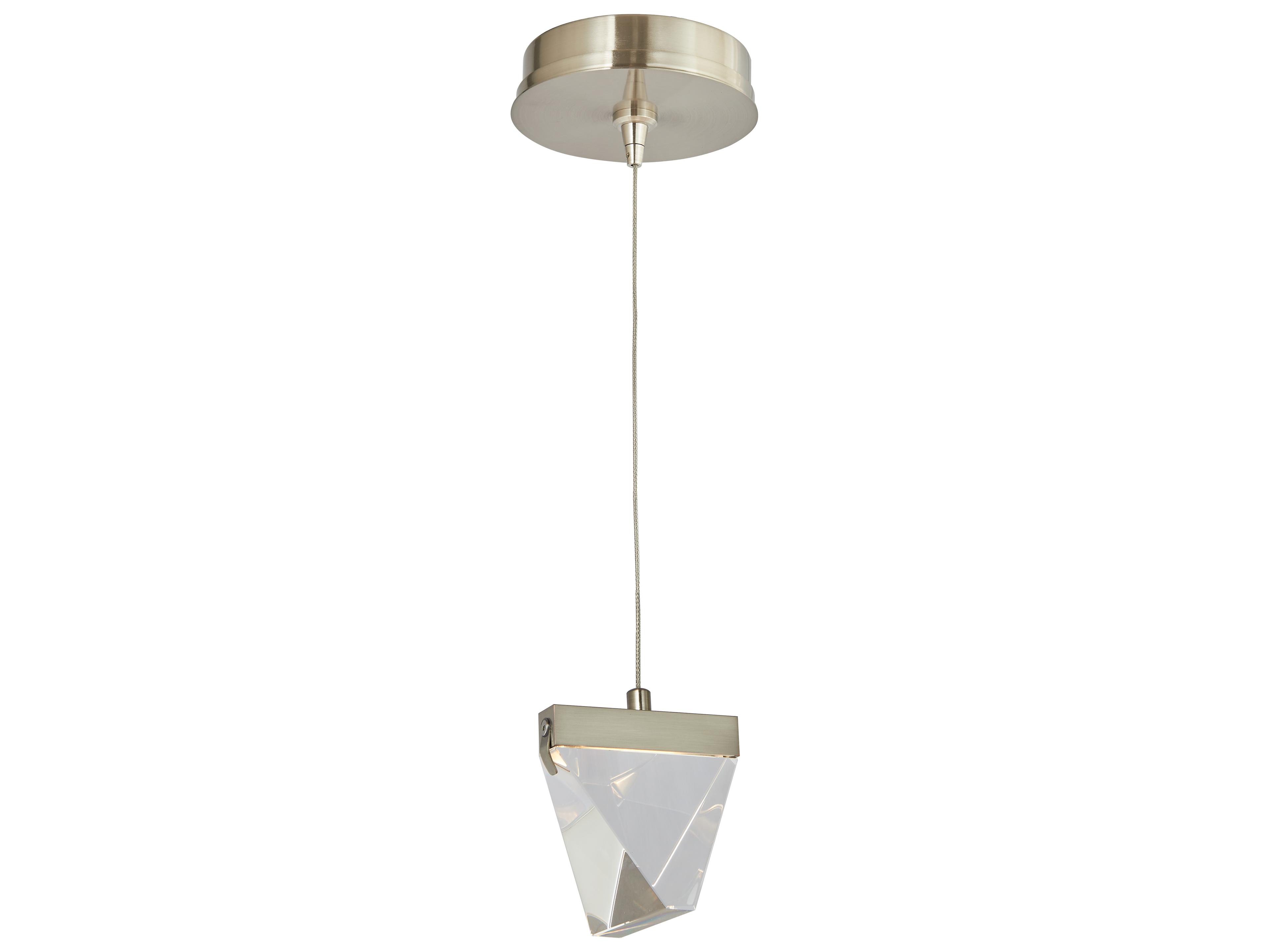 Abra Atlas 1-Light Brushed Nickel Mini Pendant