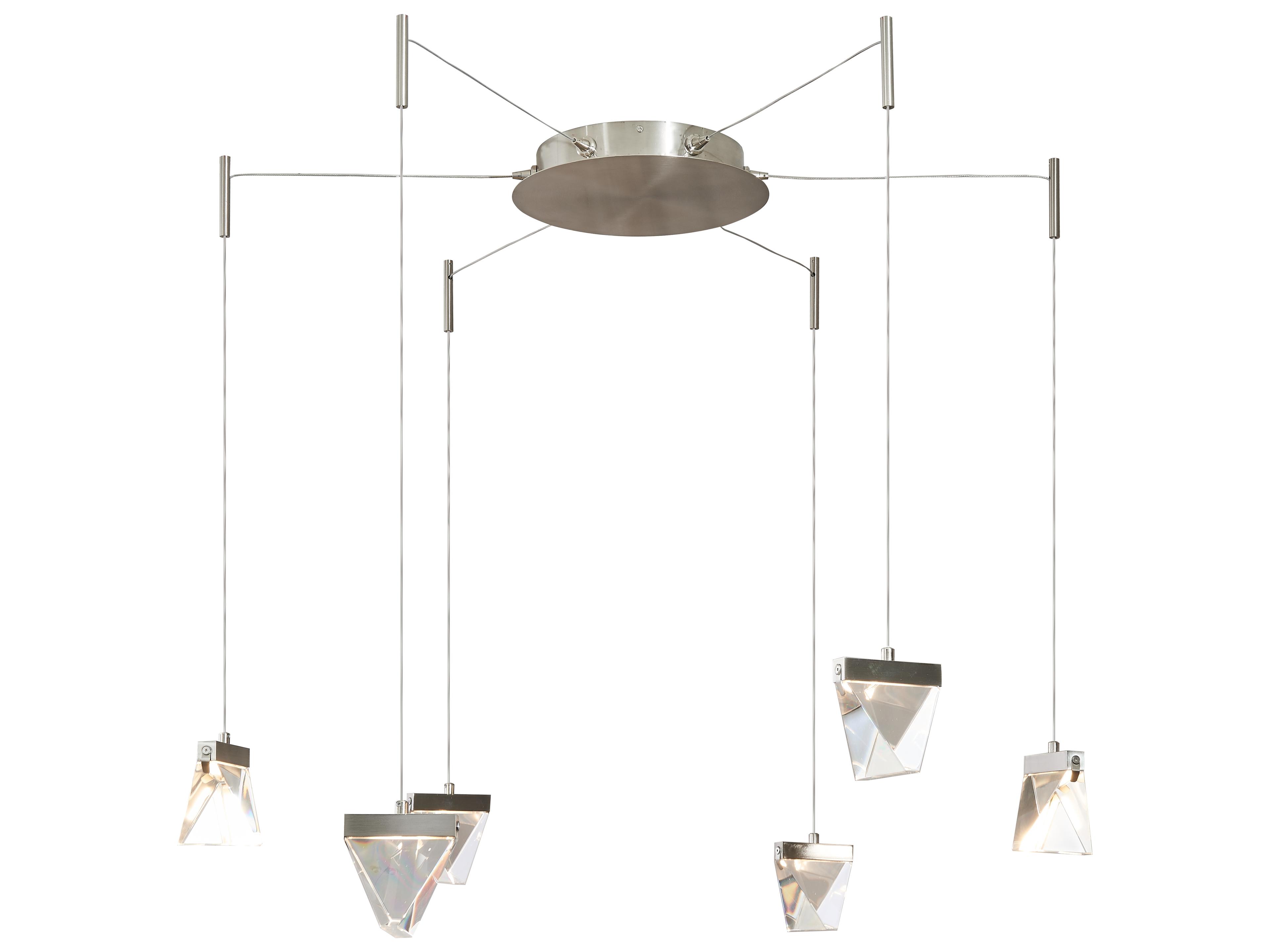 Abra Atlas 6-Light Brushed Nickel Pendant