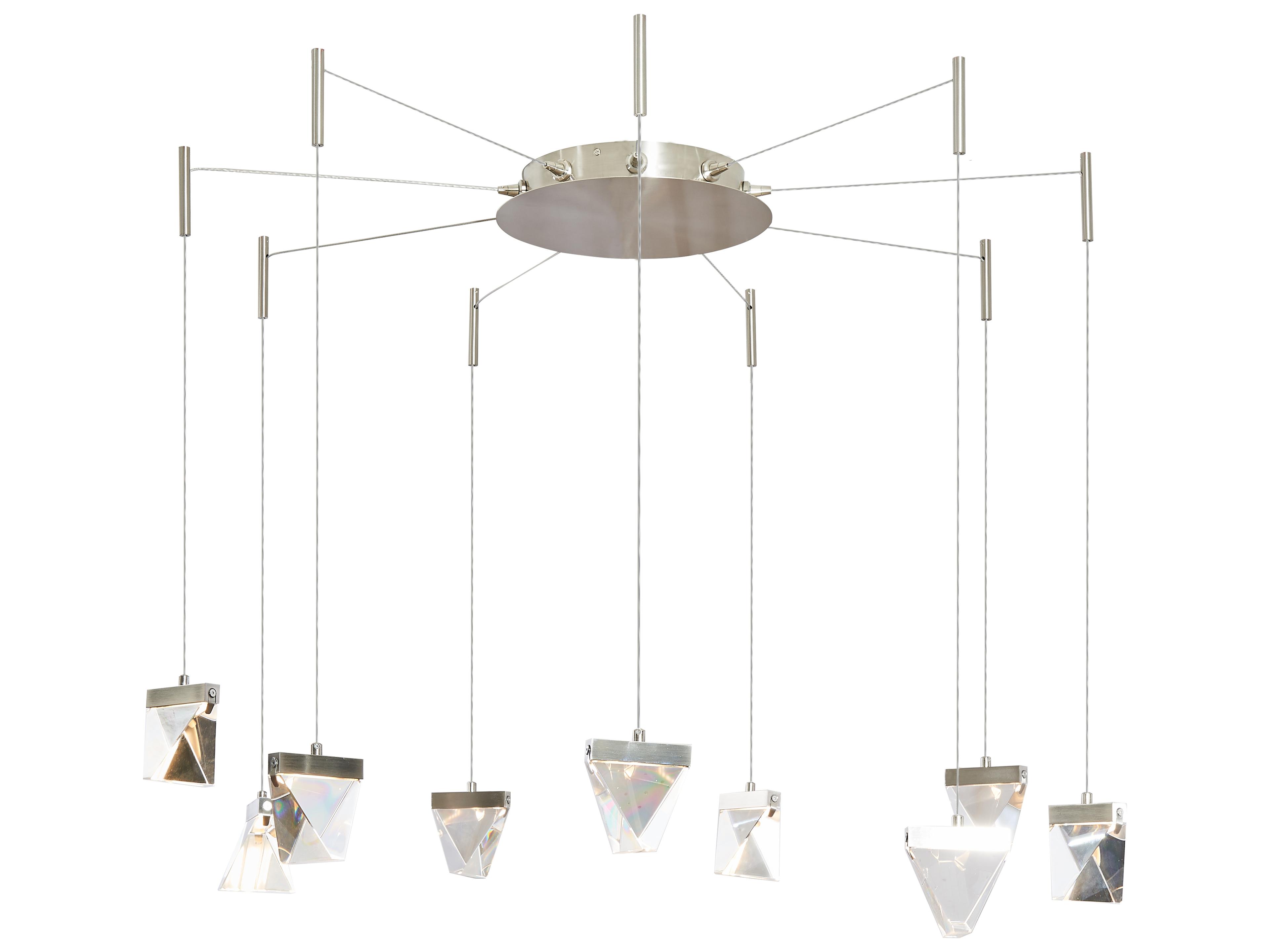 Abra Atlas 9-Light Brushed Nickel Pendant