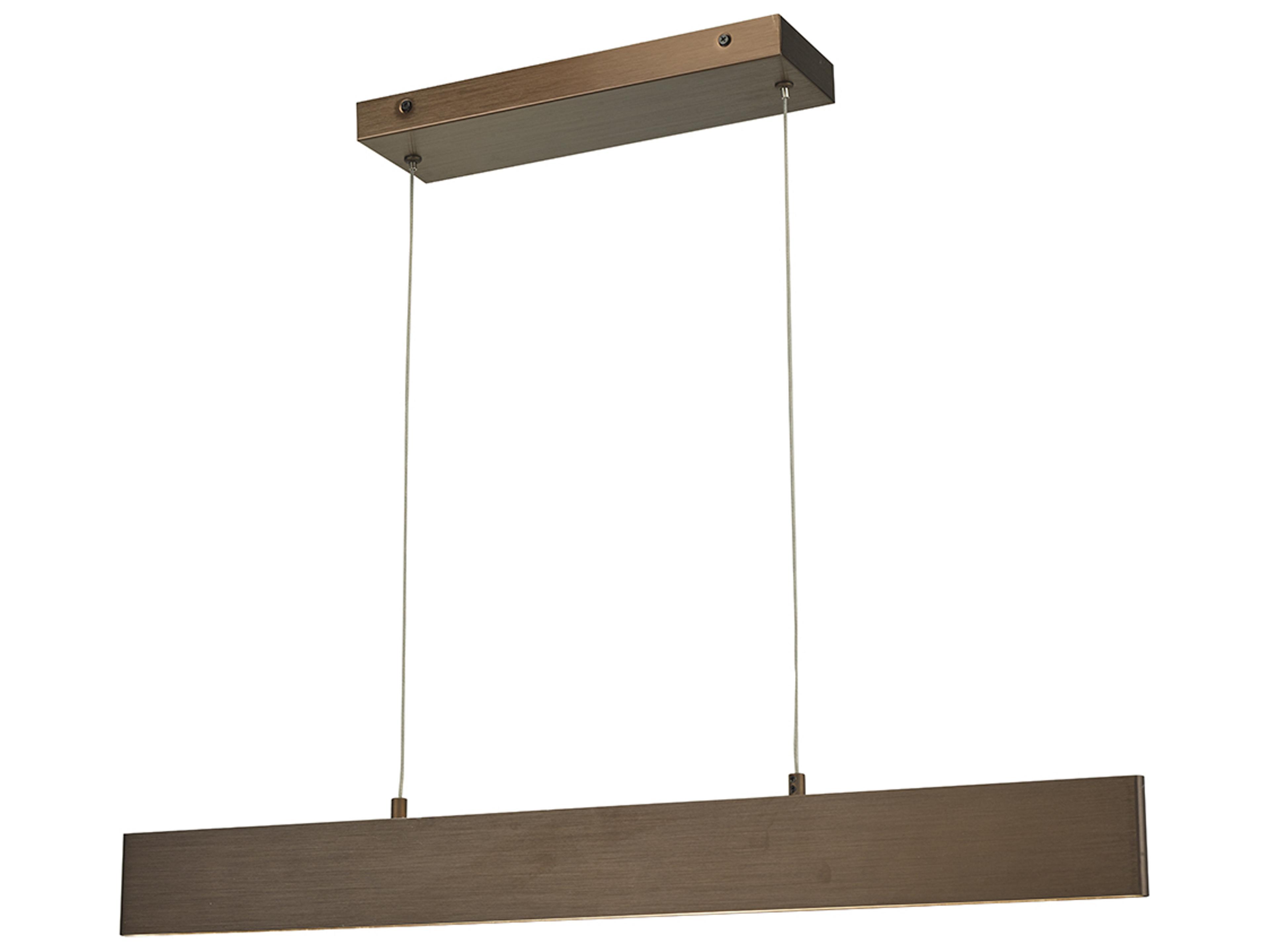 Slim Linear Pendant Light Modern Bronze