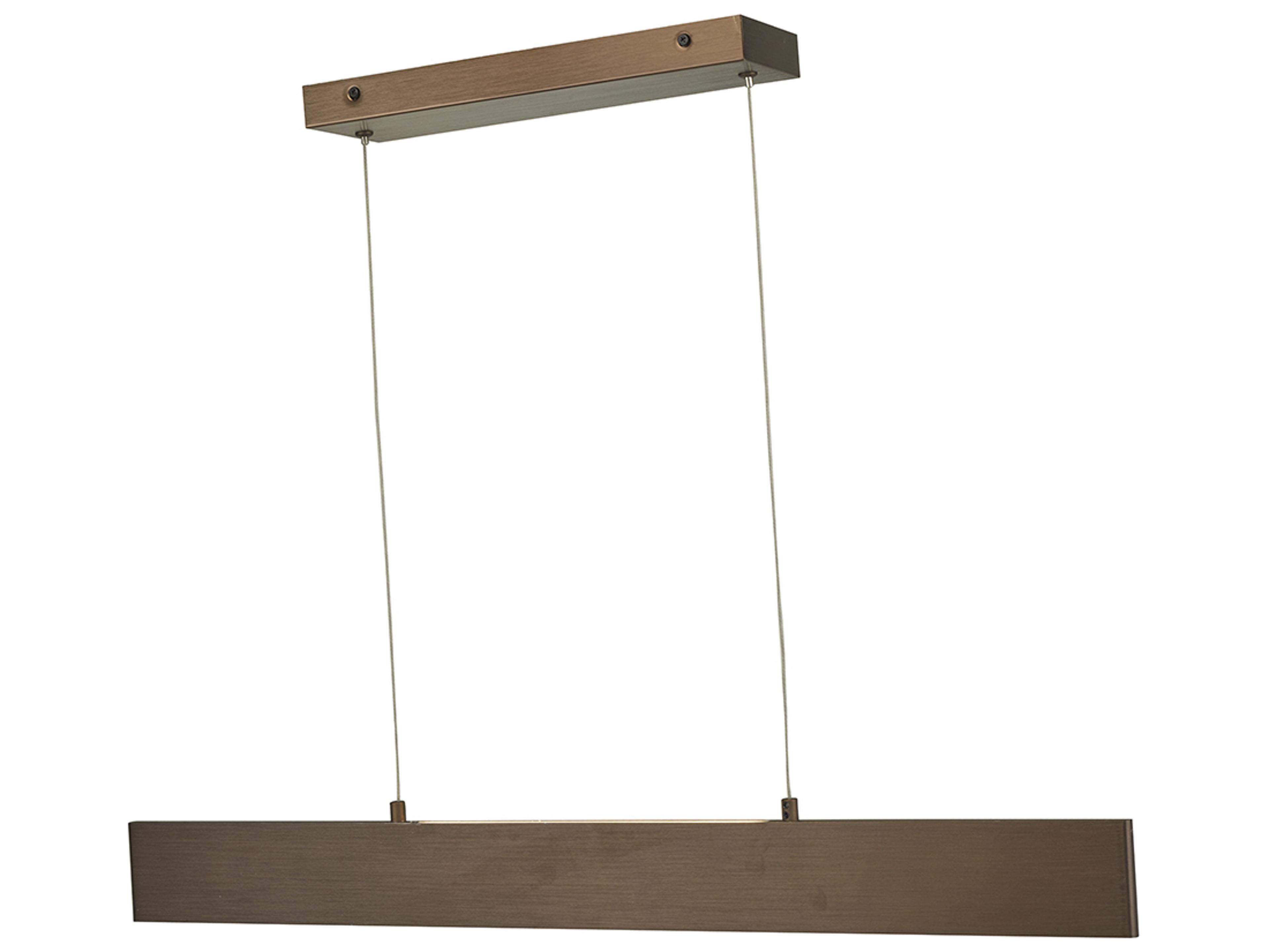 Abra Slim 2-Light Brushed Bronze Linear Pendant