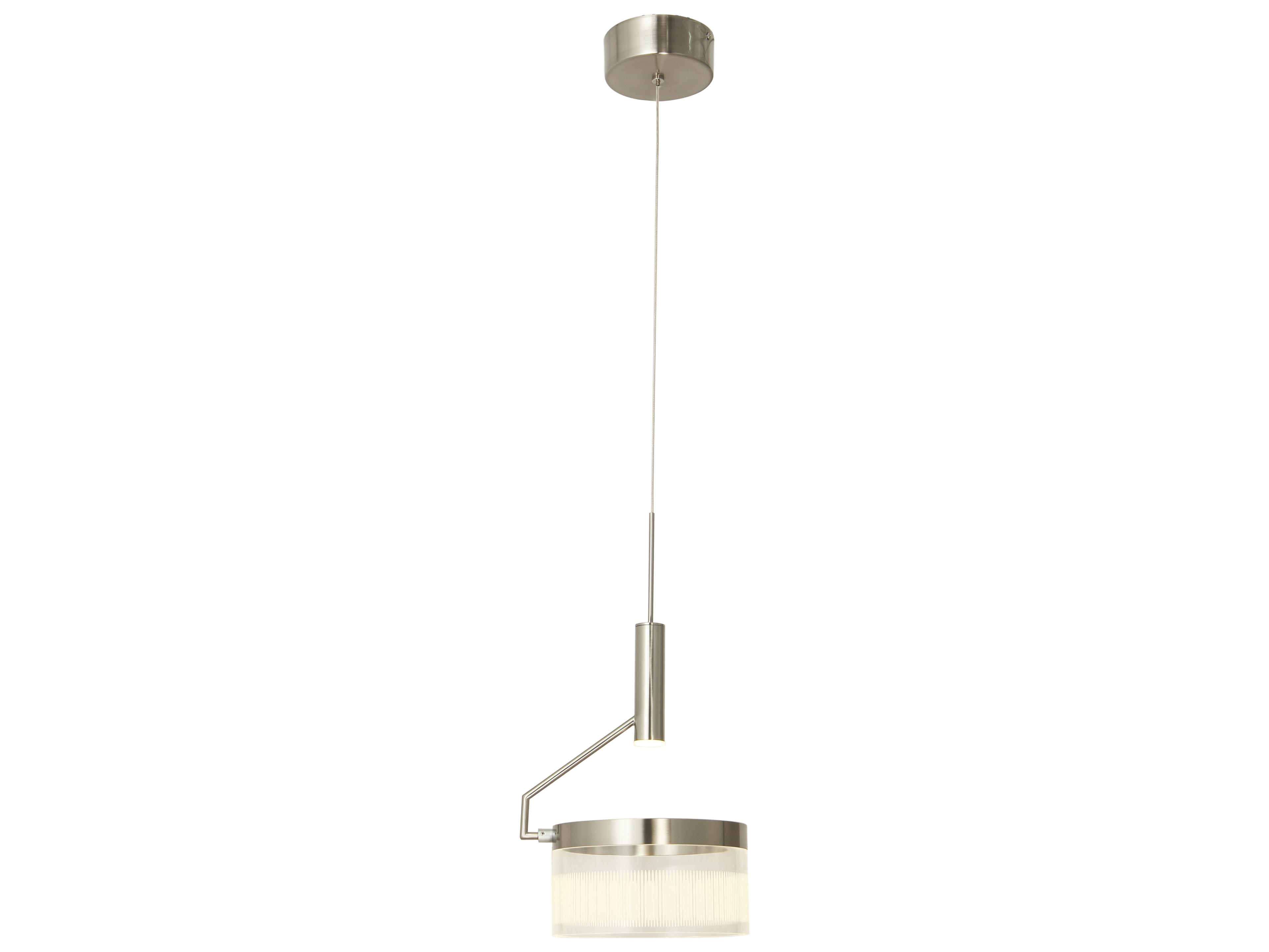 Fleming LED Off-set Pendant Light Modern Brushed Nickel