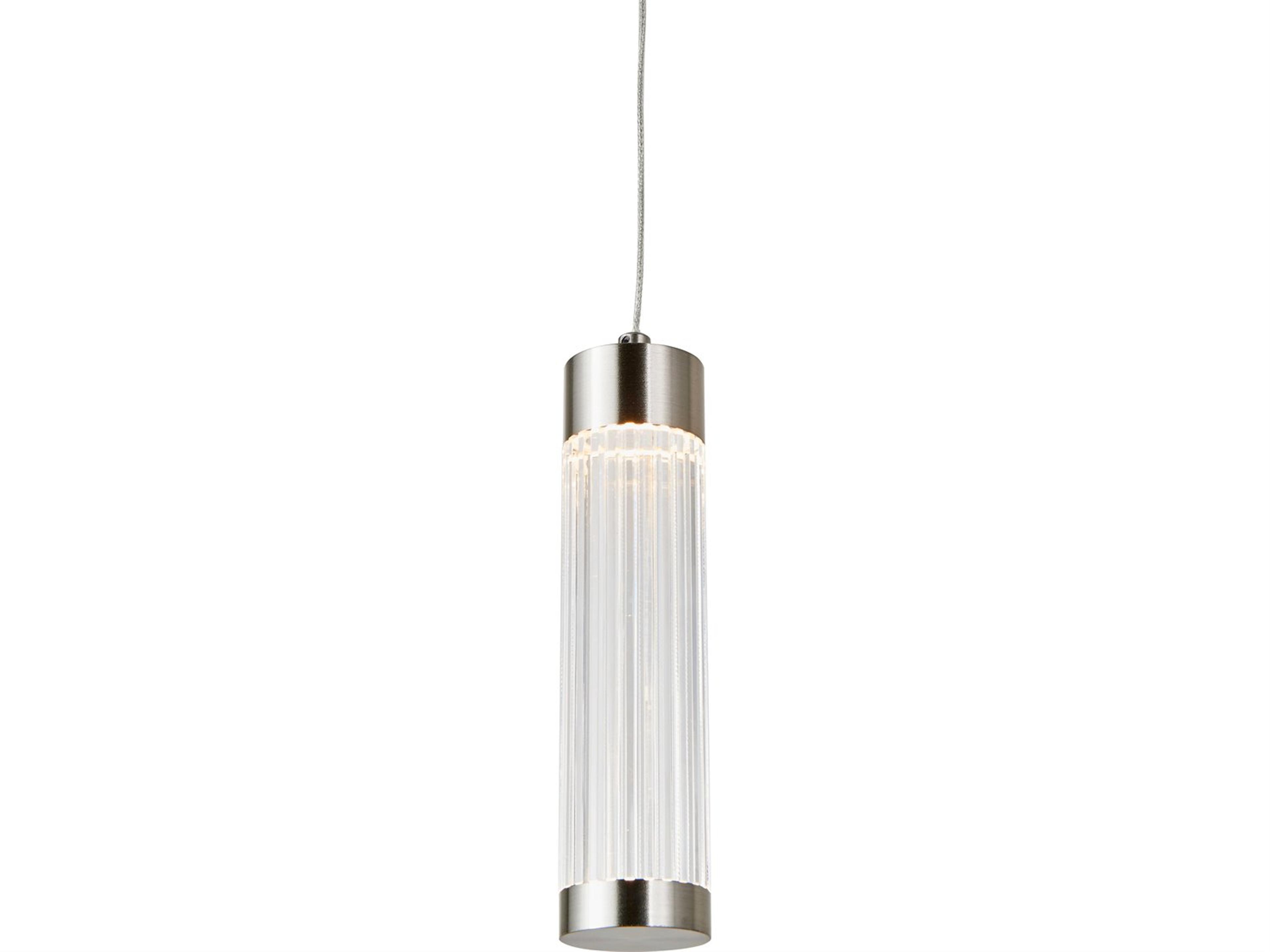 Spin Pendant Light 10 Inch Ribbed Acrylic