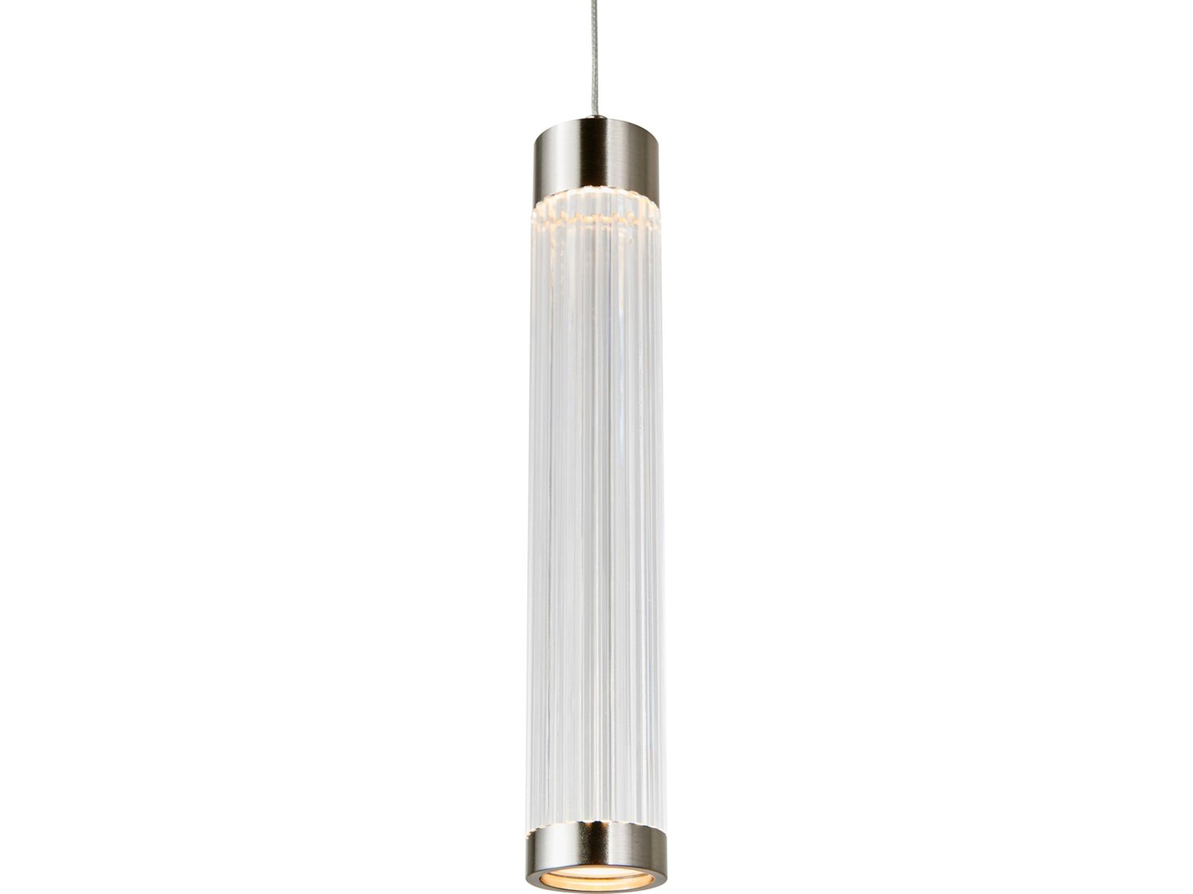 Spin 14 Inch Ribbed Acrylic Pendant Light