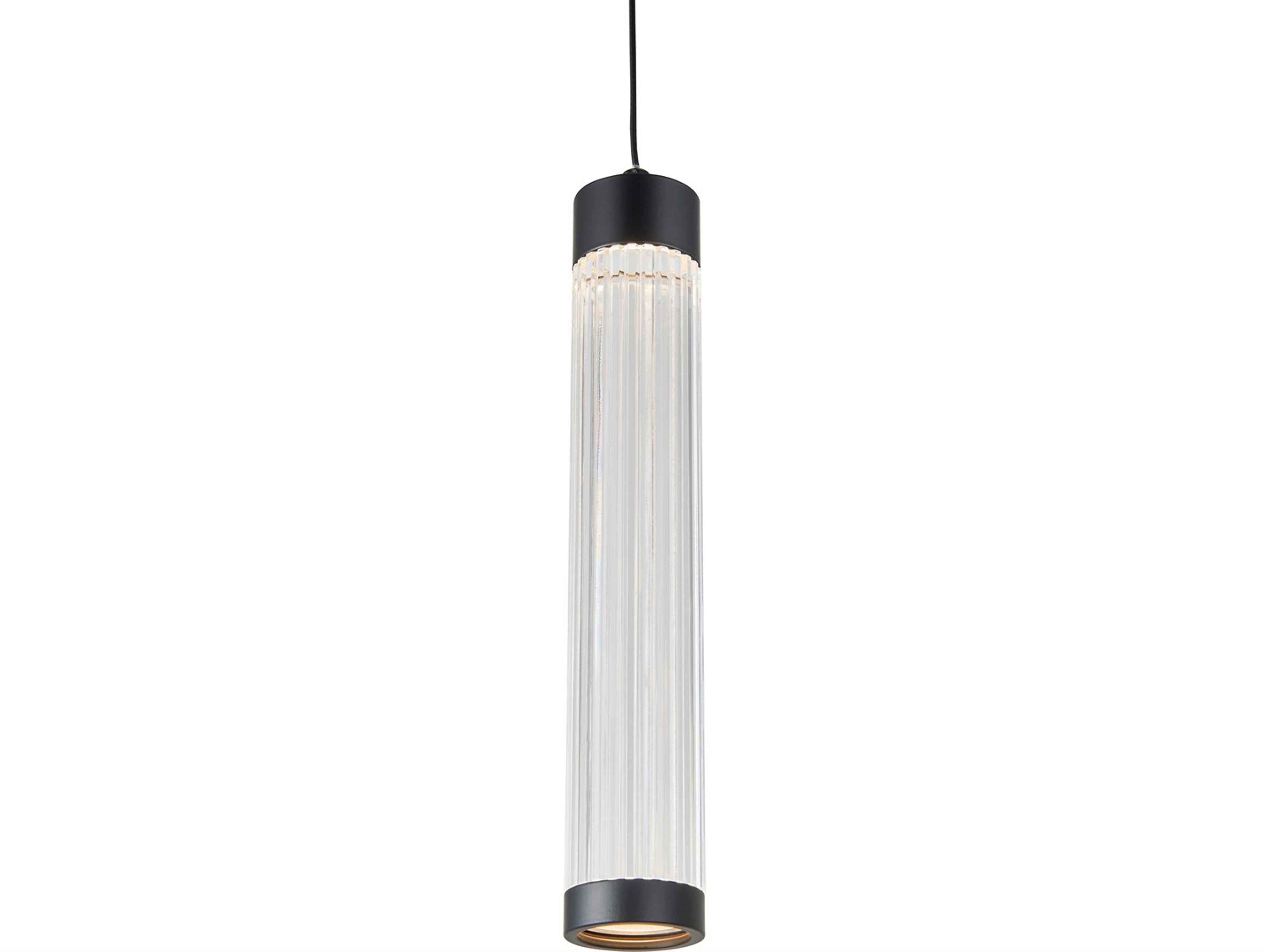 Spin 1-Light Cylinder Mini Pendant in Matte Black