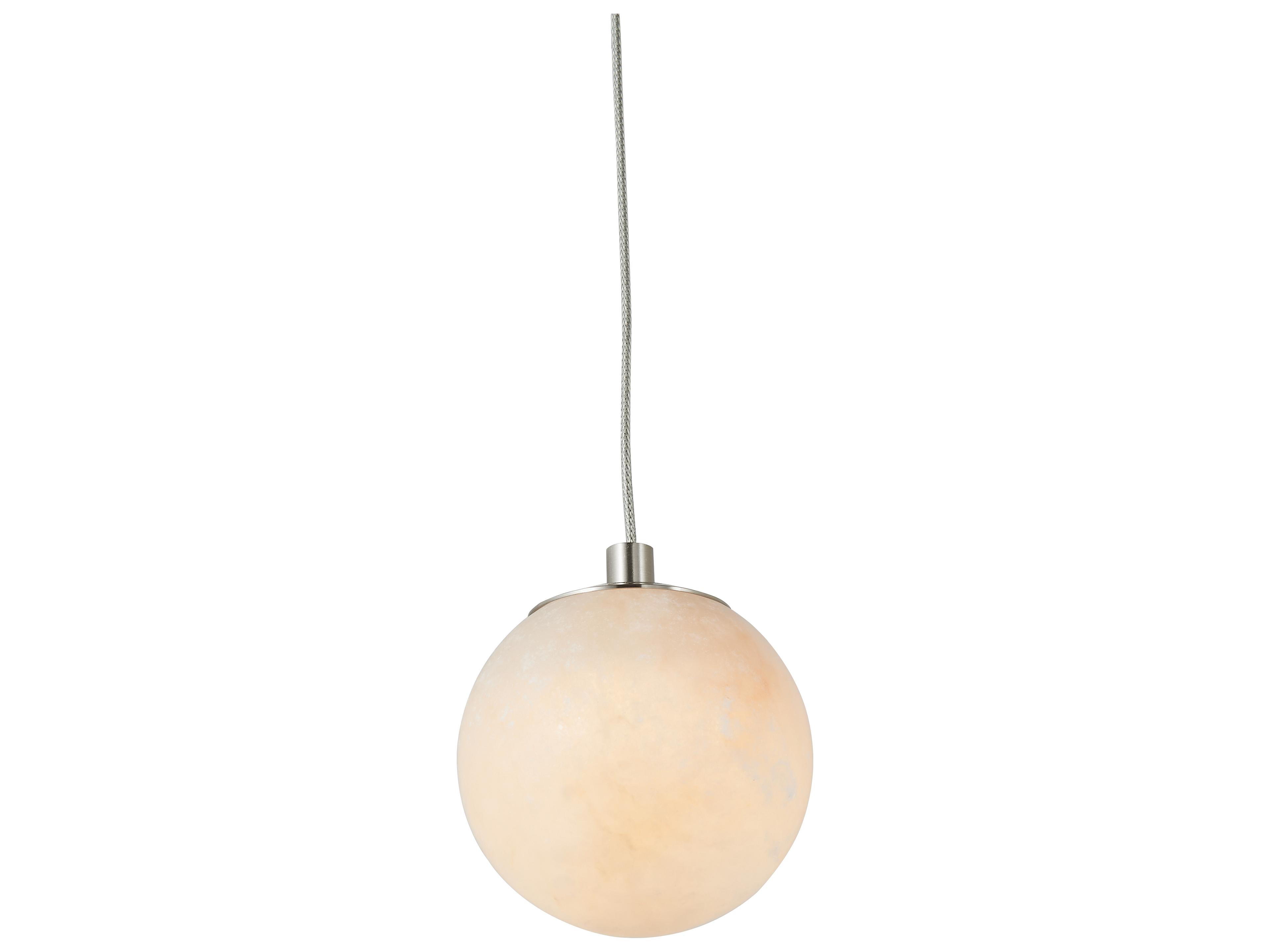 Stone LED Pendant Light in Brushed Nickel