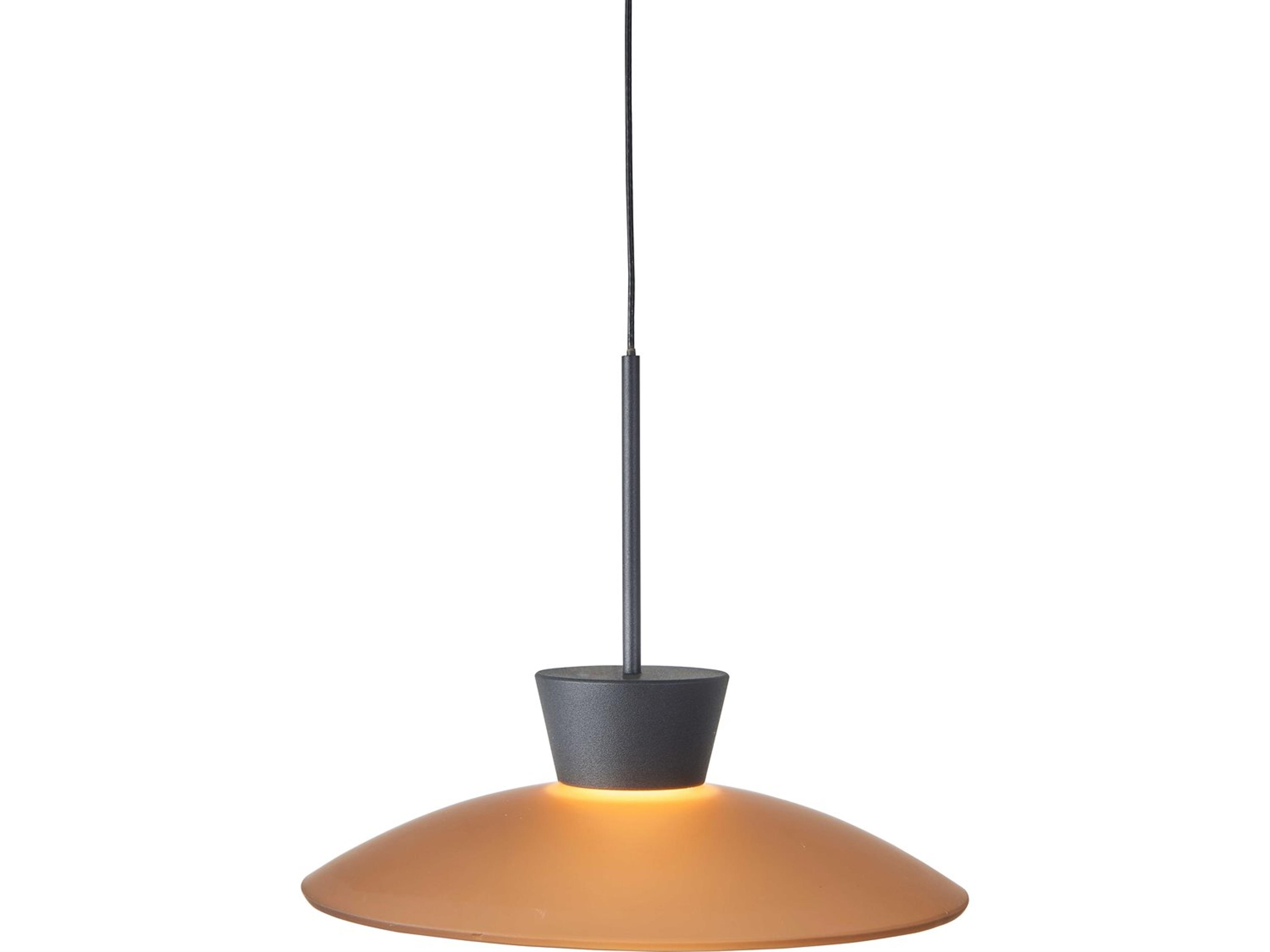 Abra Horizon 1-Light Matte Black Brown Dome Mini Pendant