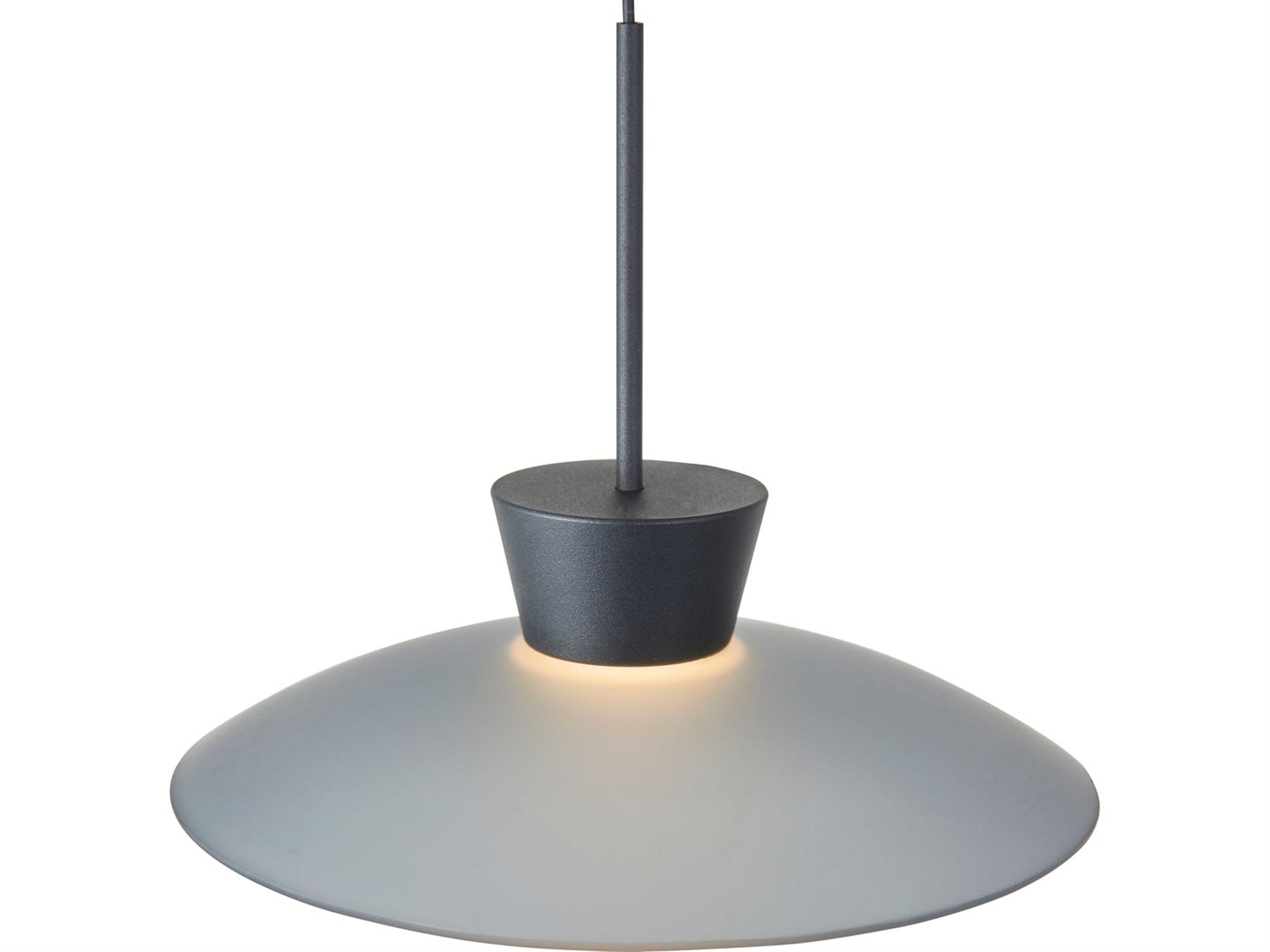 Abra Horizon 1-Light Matte Black Dome Mini Pendant