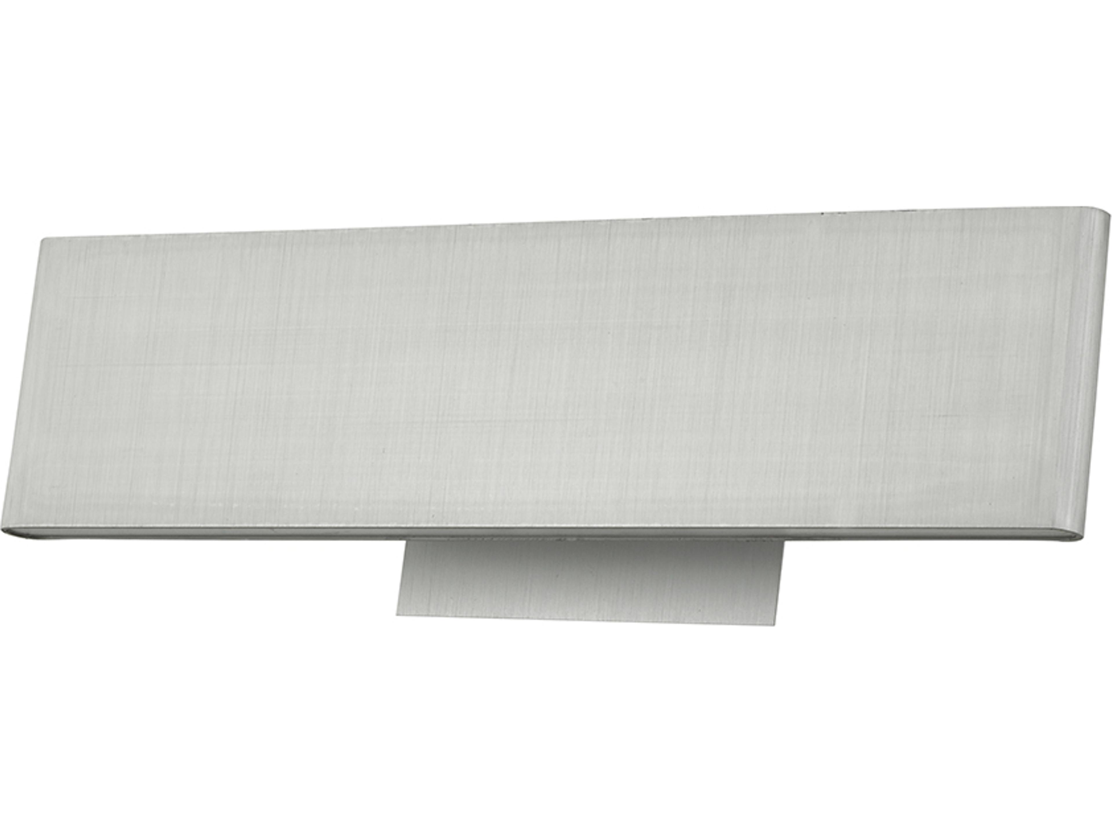 Abra Slim 2-Light Brushed Aluminum Silver Vanity Light