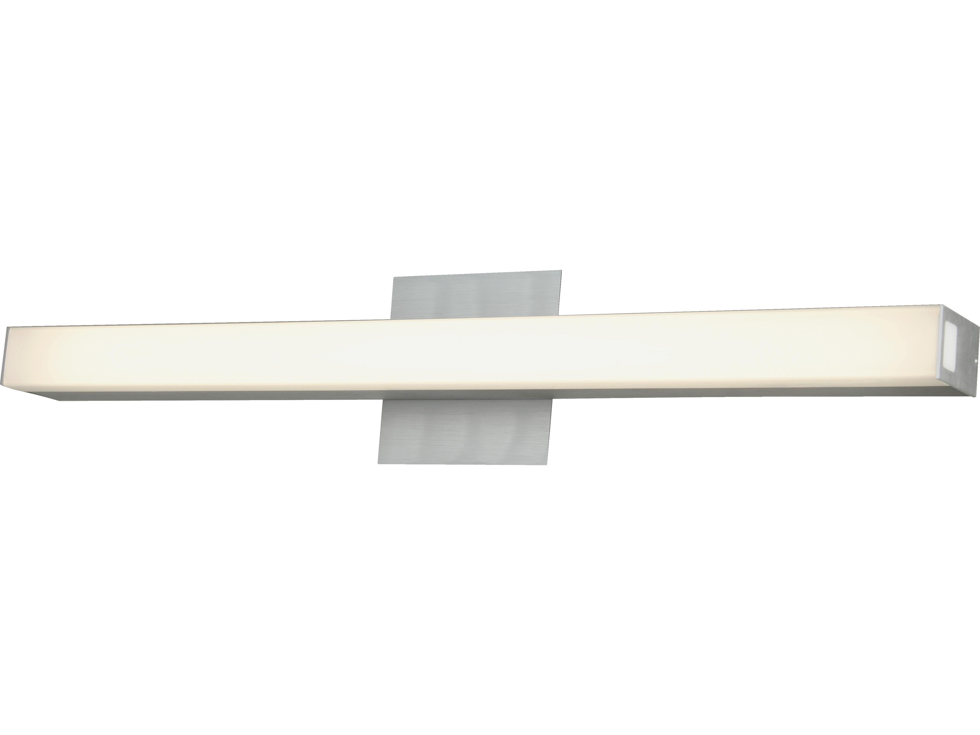 Abra Sabre 1-Light Brushed Aluminum Silver Vanity Light