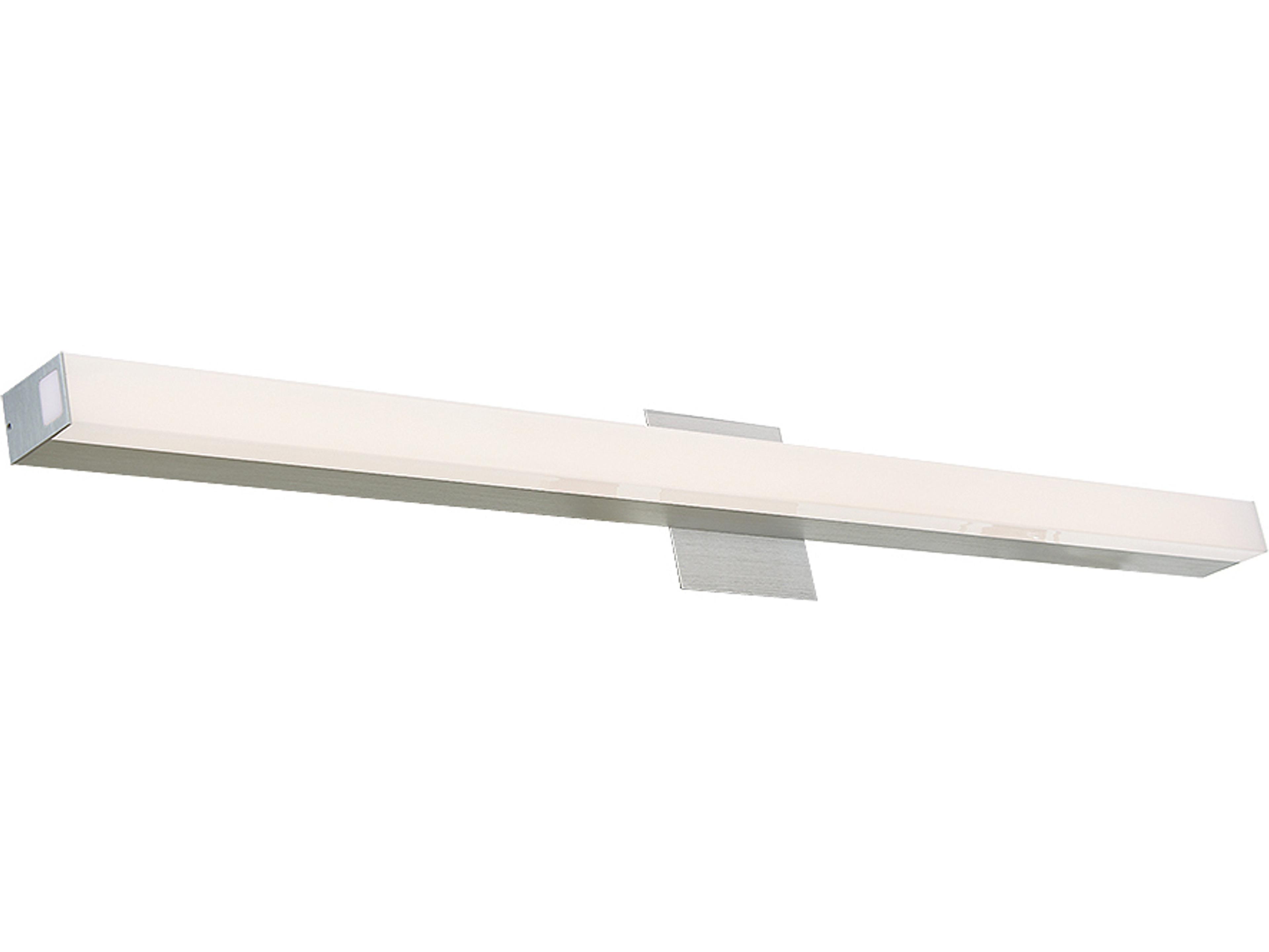 Abra Sabre 1-Light Brushed Aluminum Silver Vanity Light