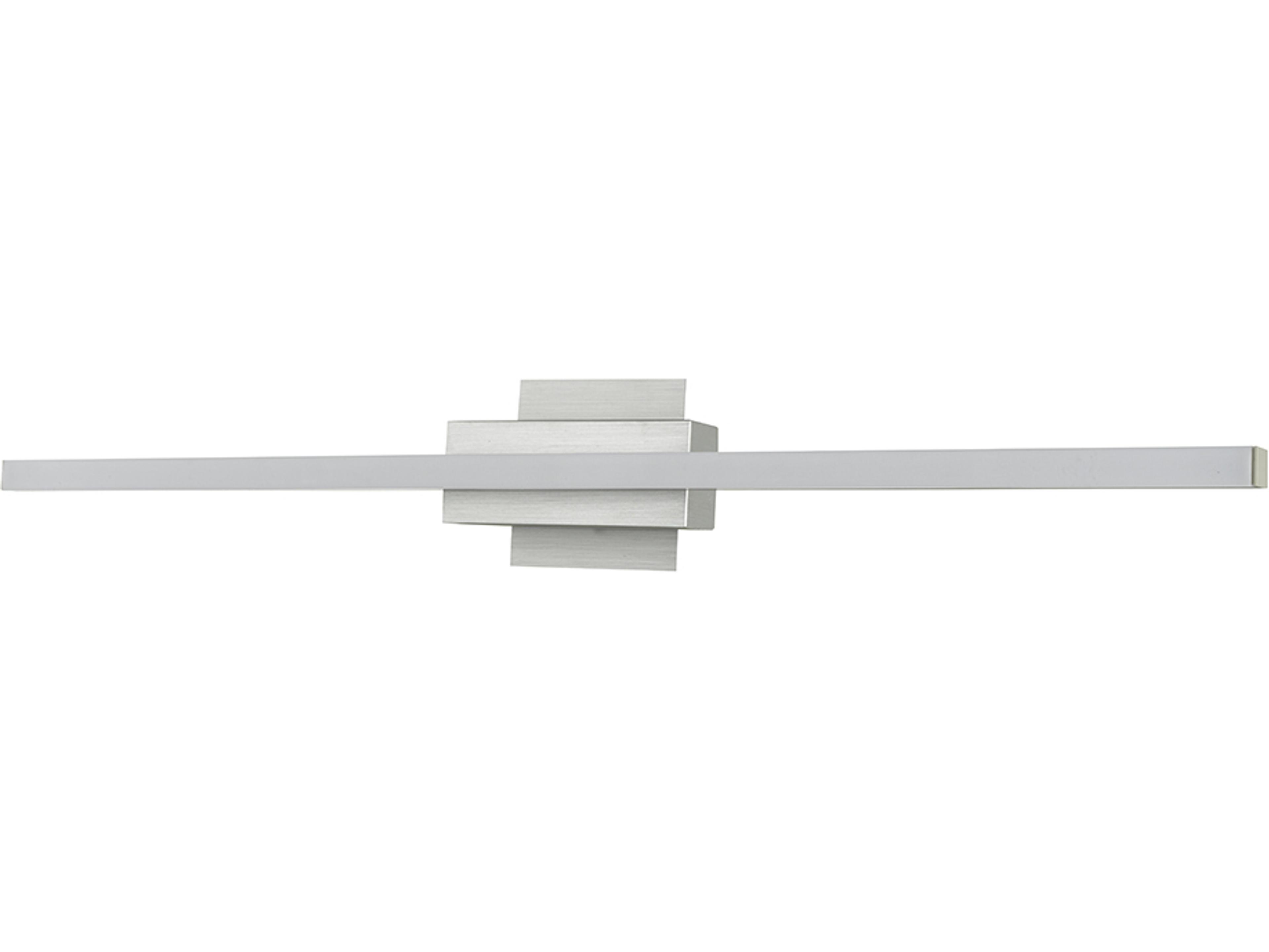 Abra Foil 1-Light Brushed Aluminum Gray Vanity Light