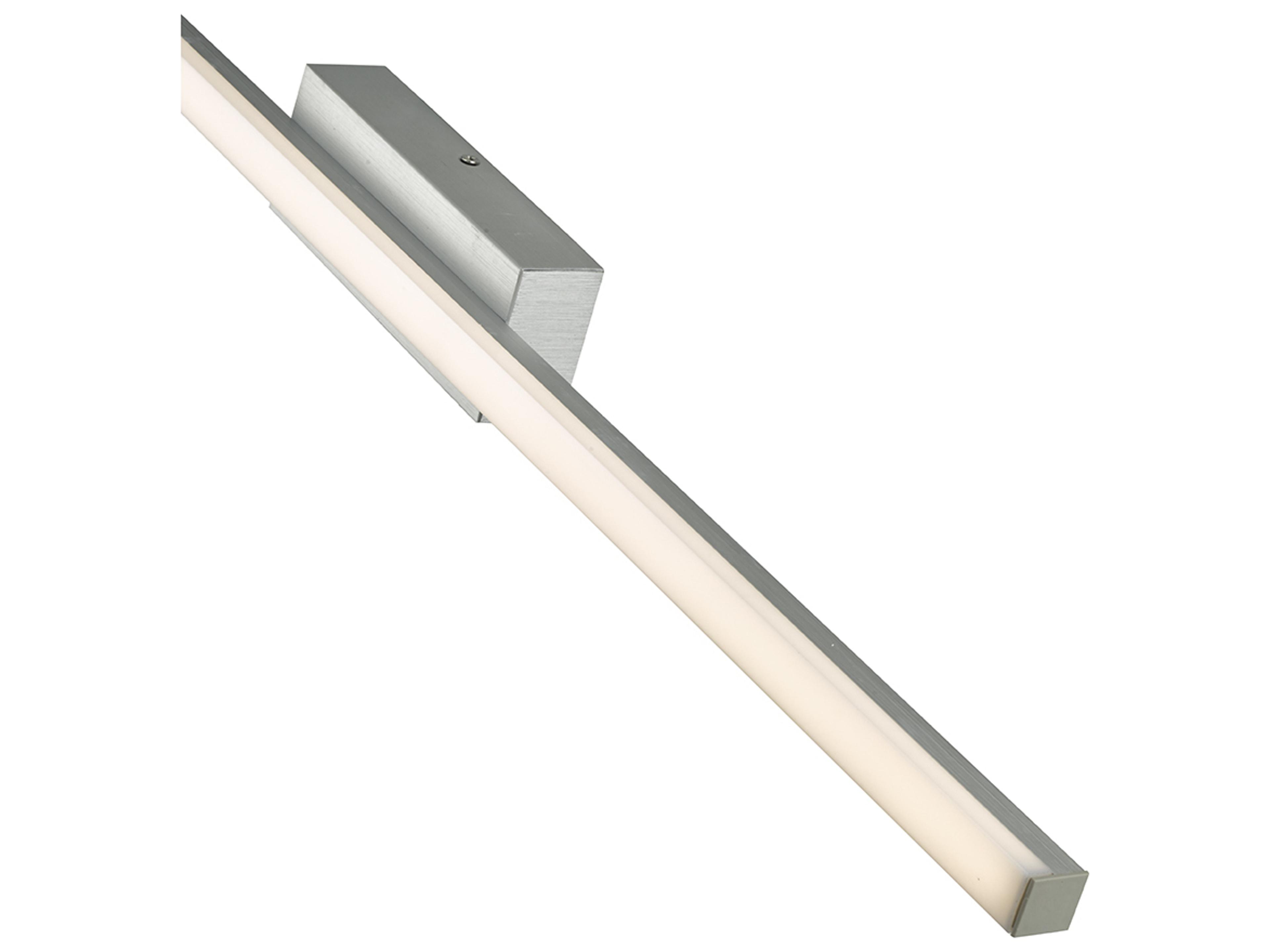 Abra Foil 1-Light Brushed Aluminum Gray Vanity Light