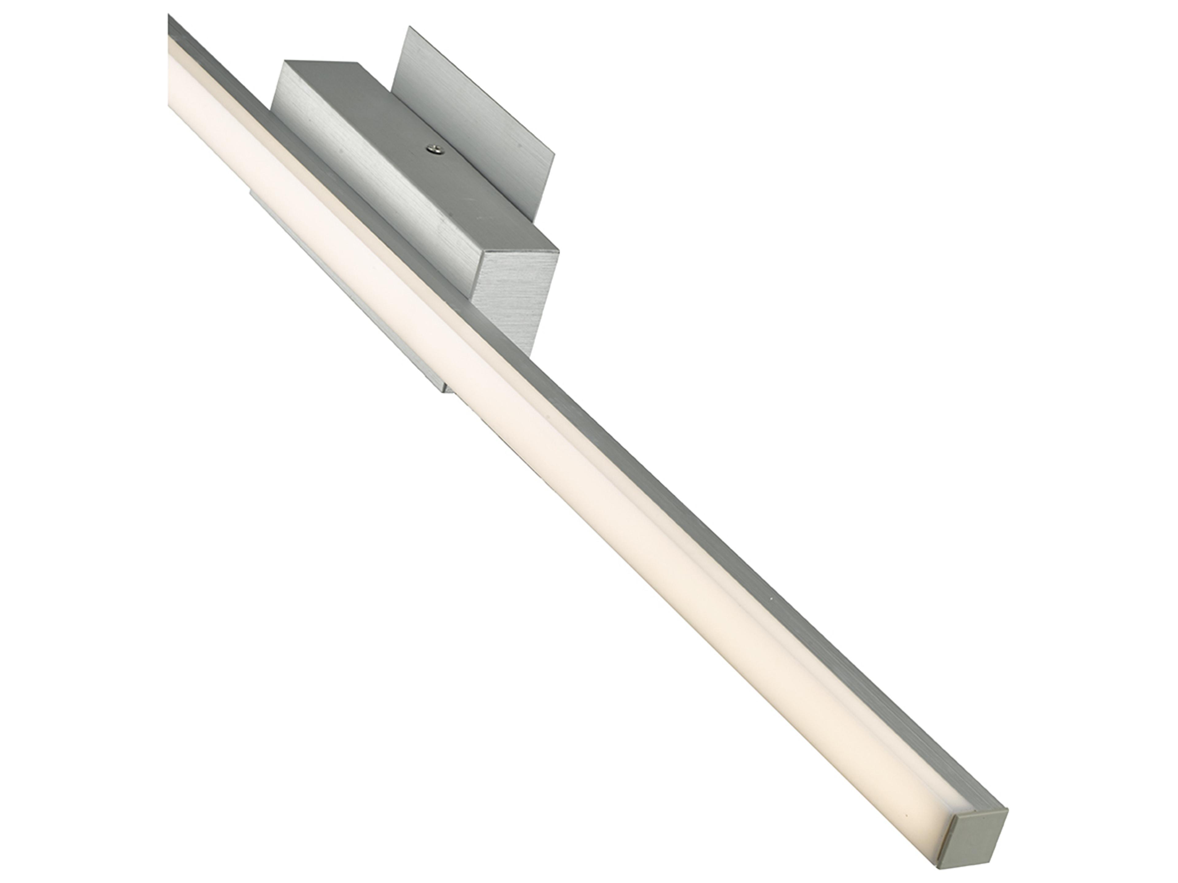 Abra Foil 1-Light Brushed Aluminum Gray Vanity Light