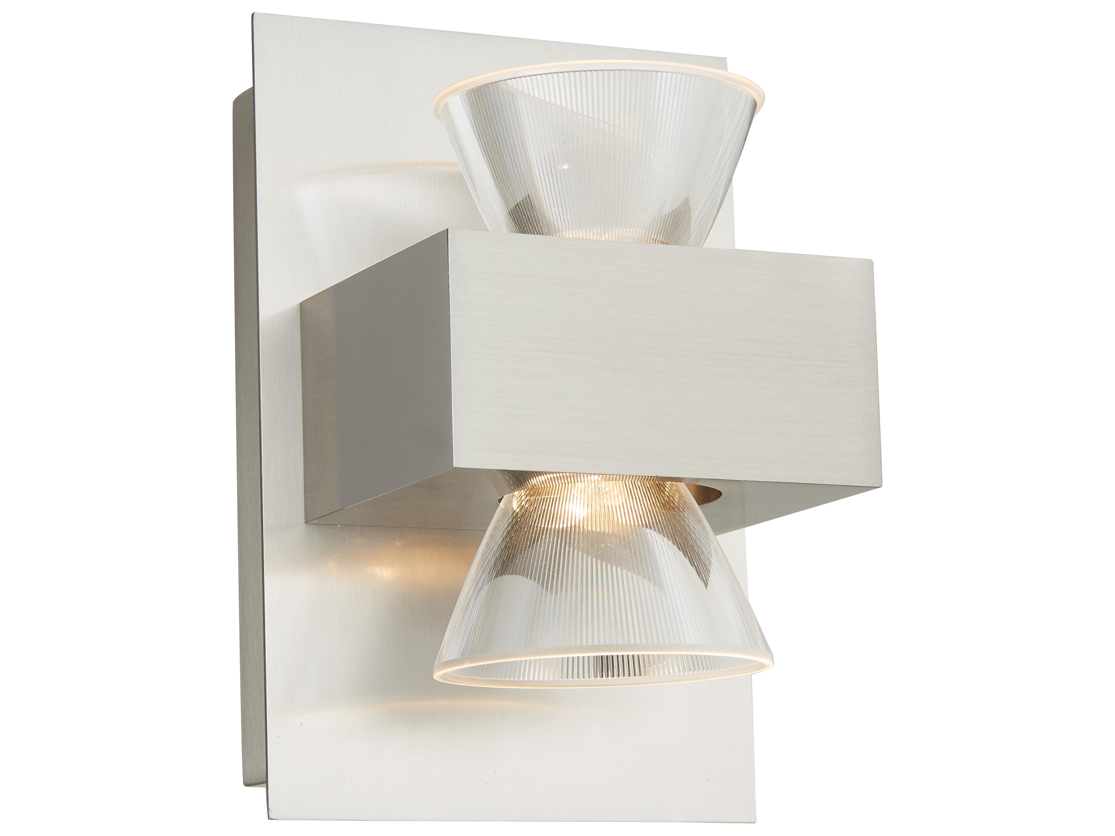 Abra Jet 2-Light Brushed Nickel Vanity Light