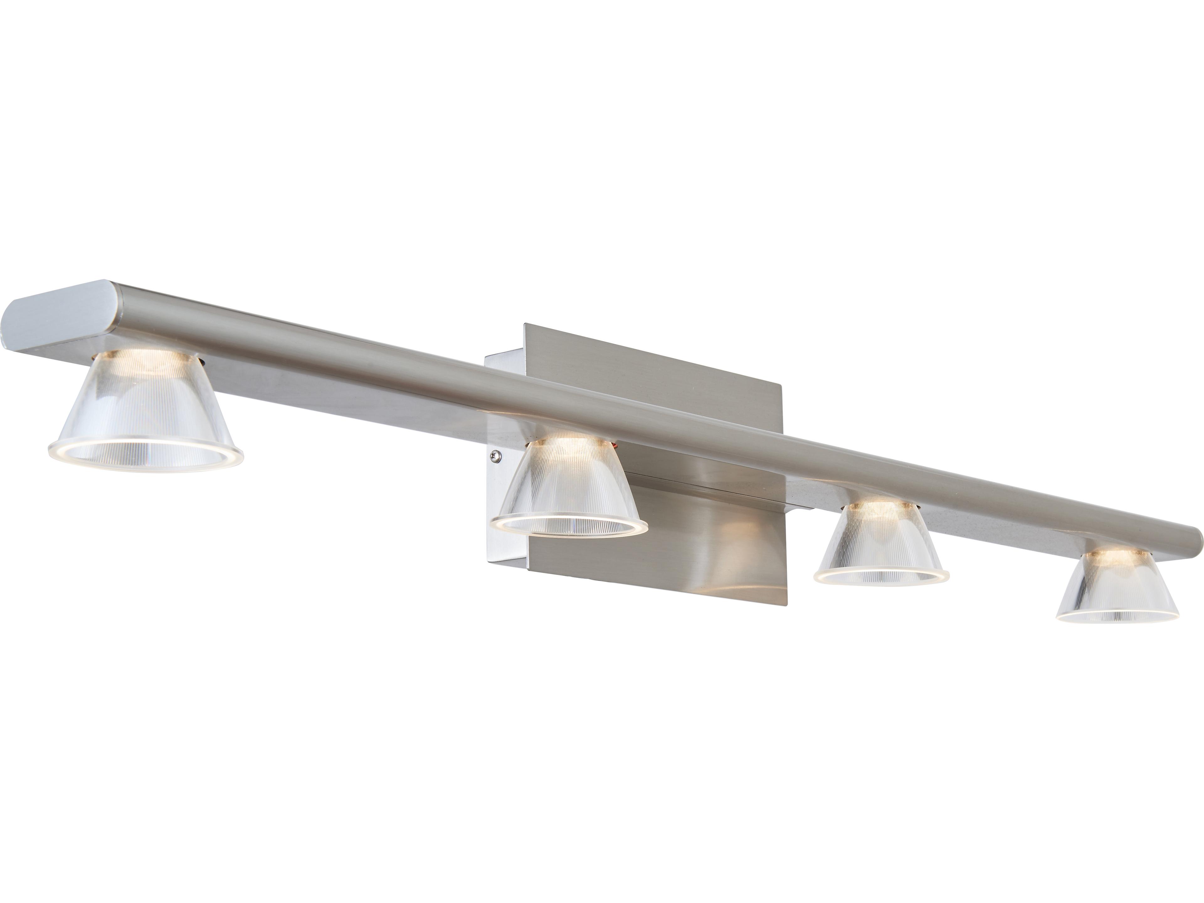 Abra Jet 4-Light Brushed Nickel Vanity Light