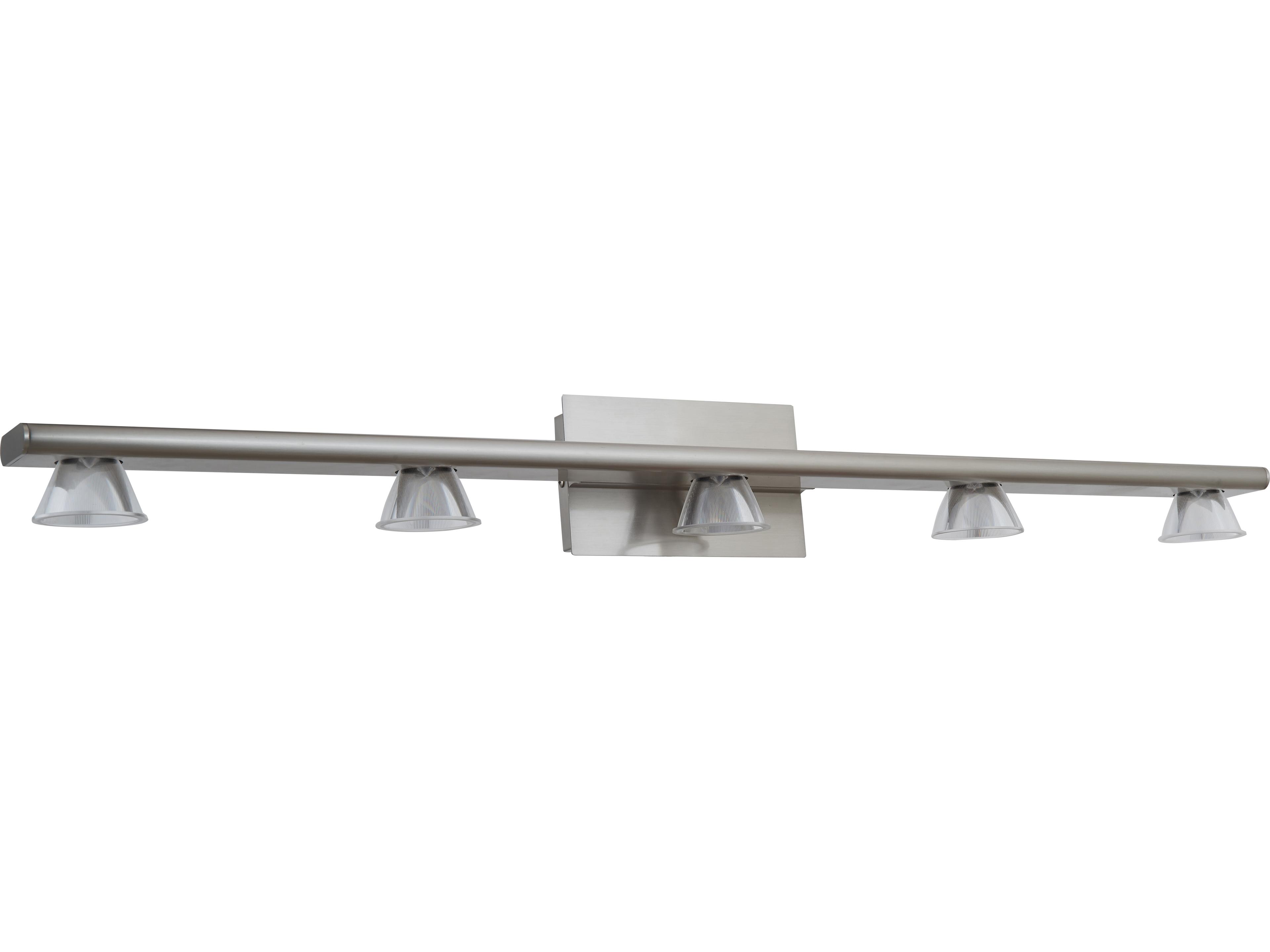 Abra Jet 5-Light Brushed Nickel Vanity Light