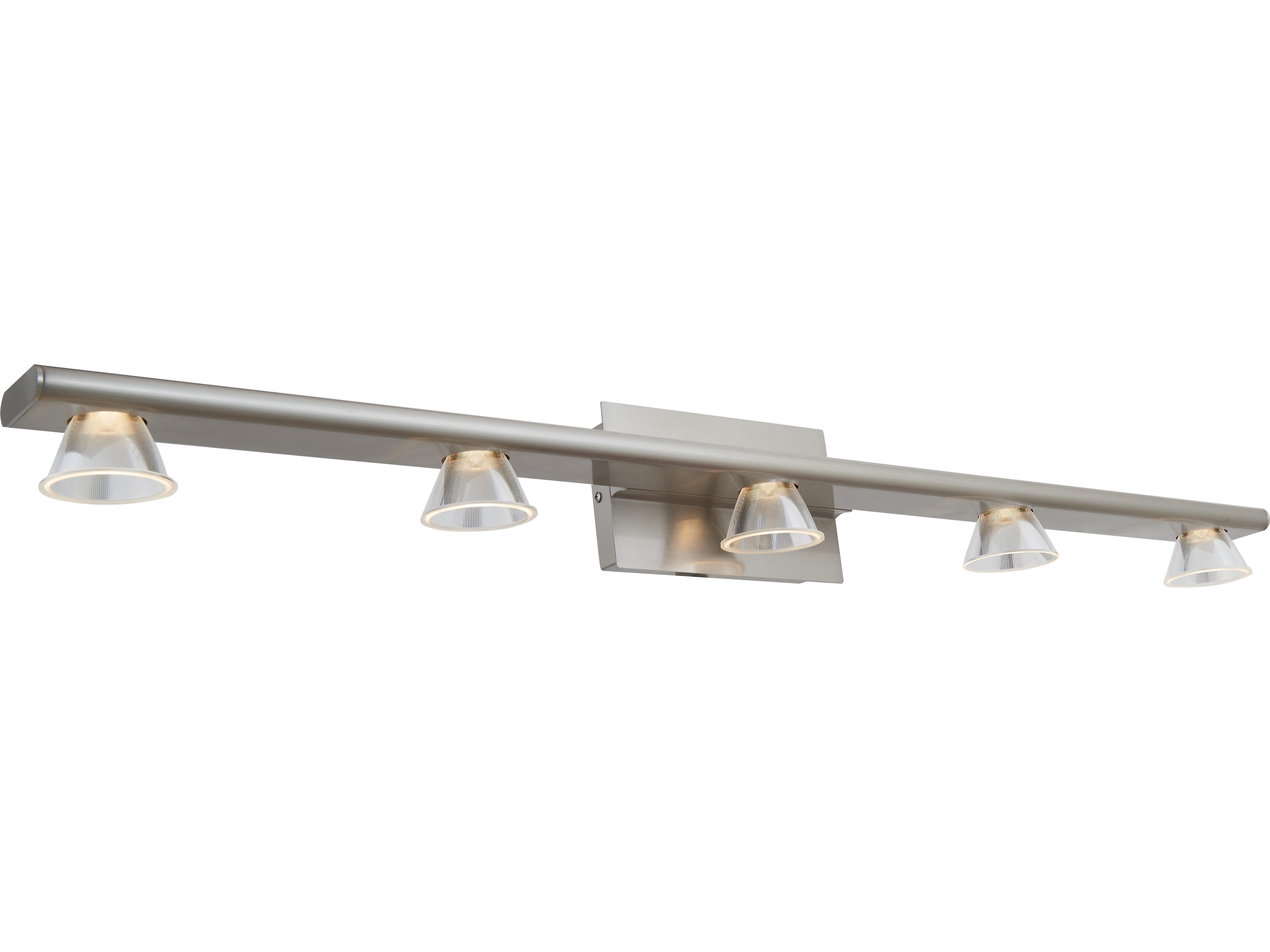 Abra Jet 5-Light Brushed Nickel Vanity Light