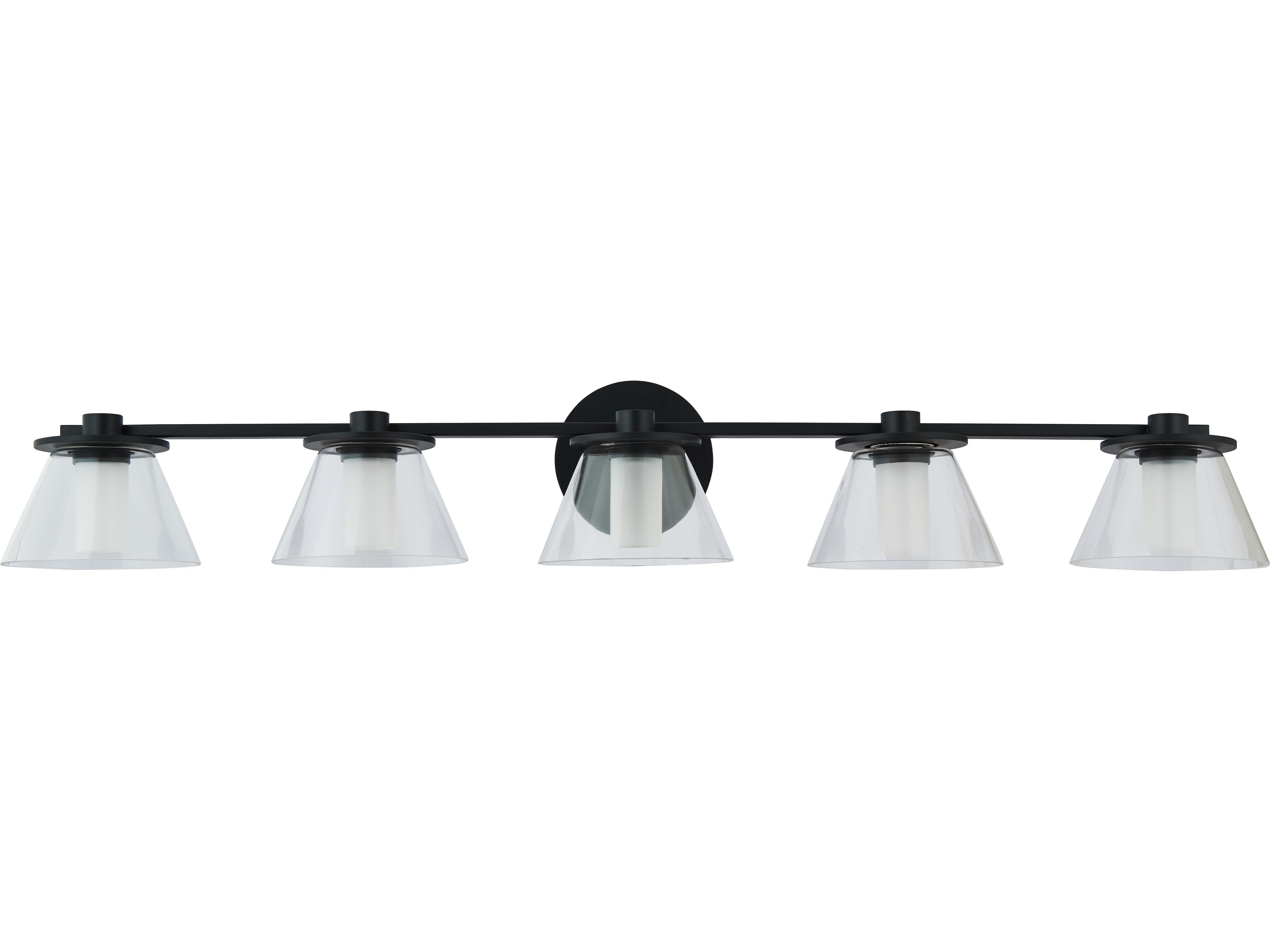 Abra Cone 5-Light Black Vanity Light