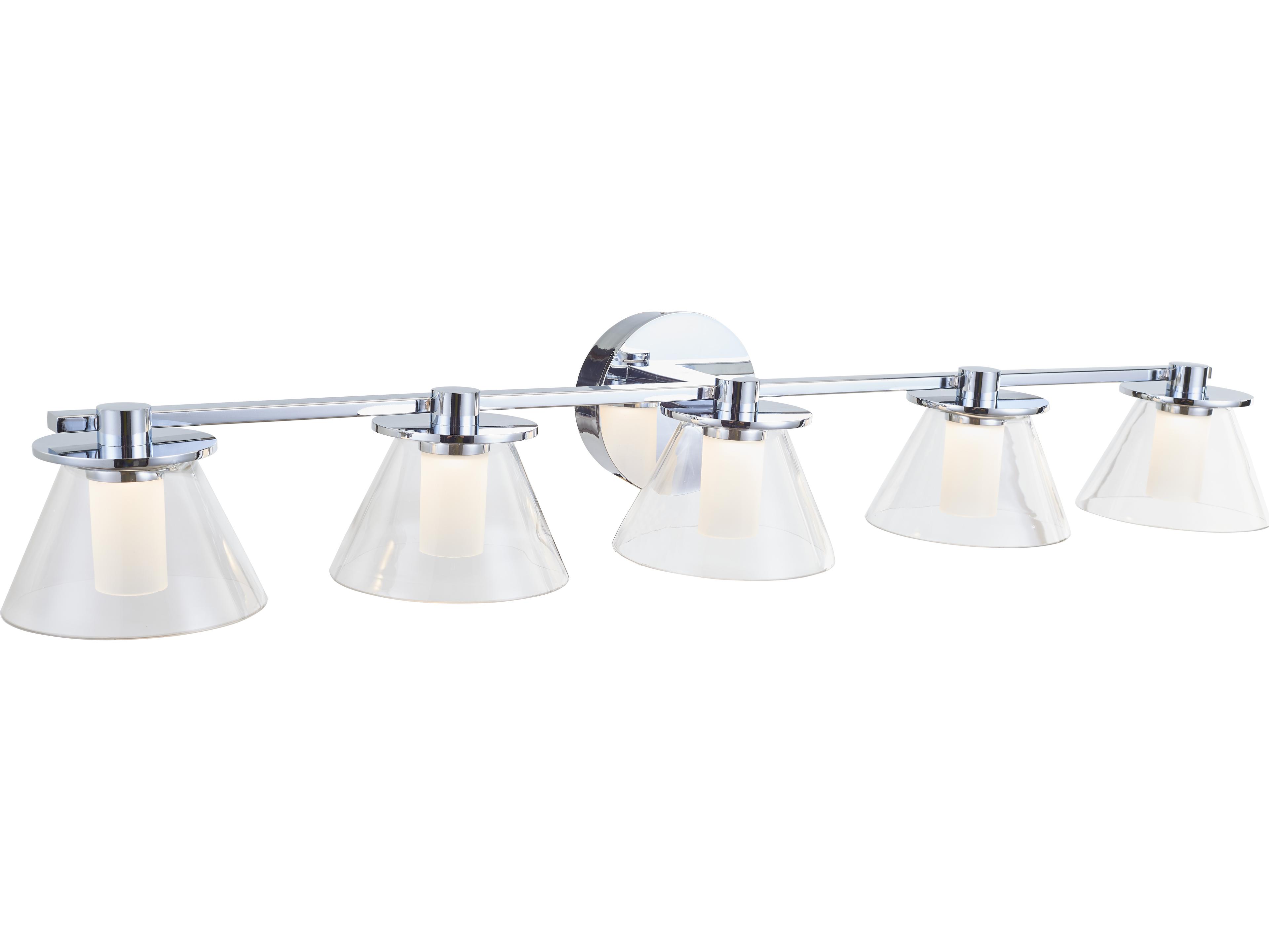 Cone 5-Light Vanity Light in Chrome