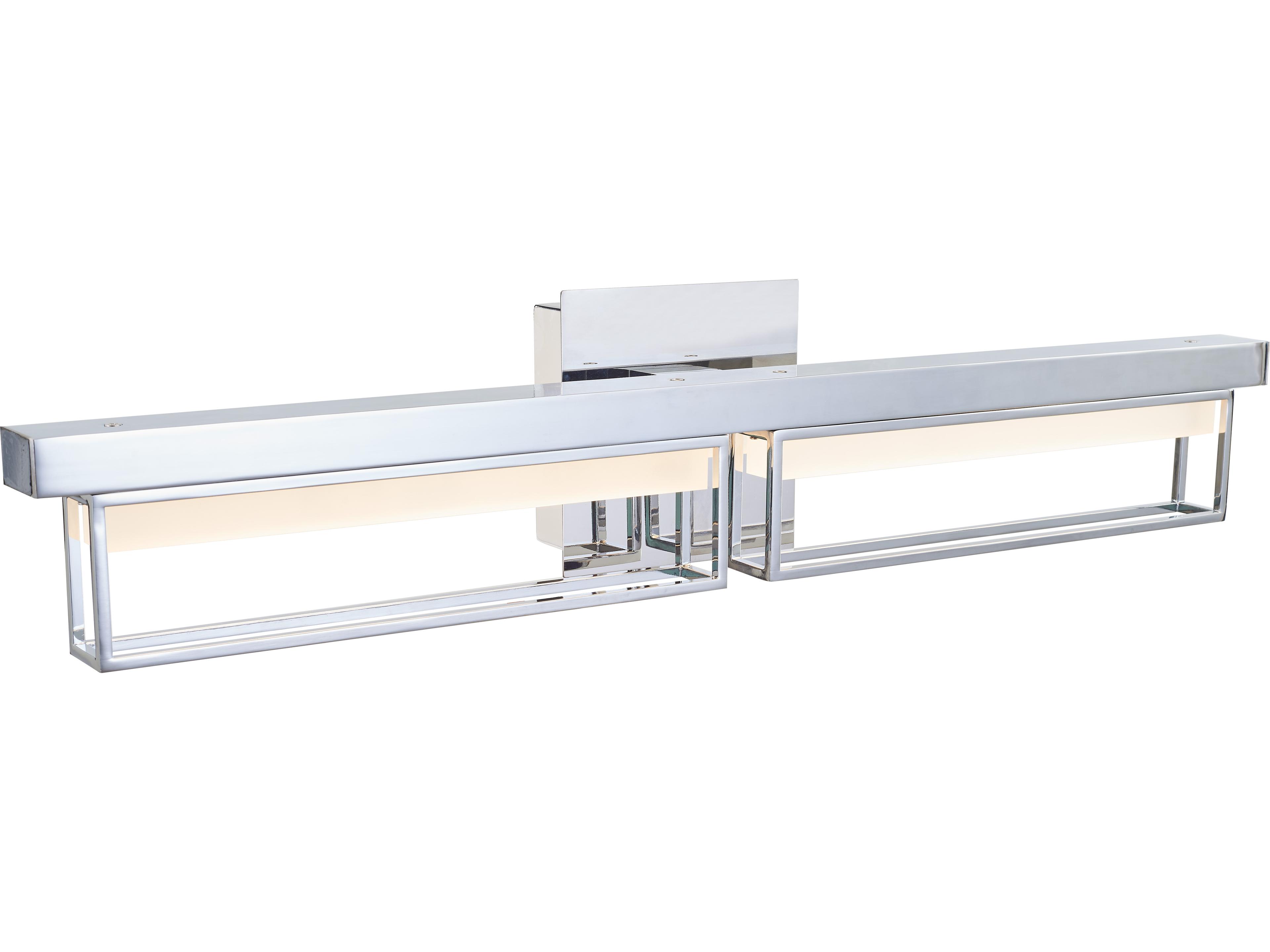 Lighting Pane LED Vanity Light Modern Chrome