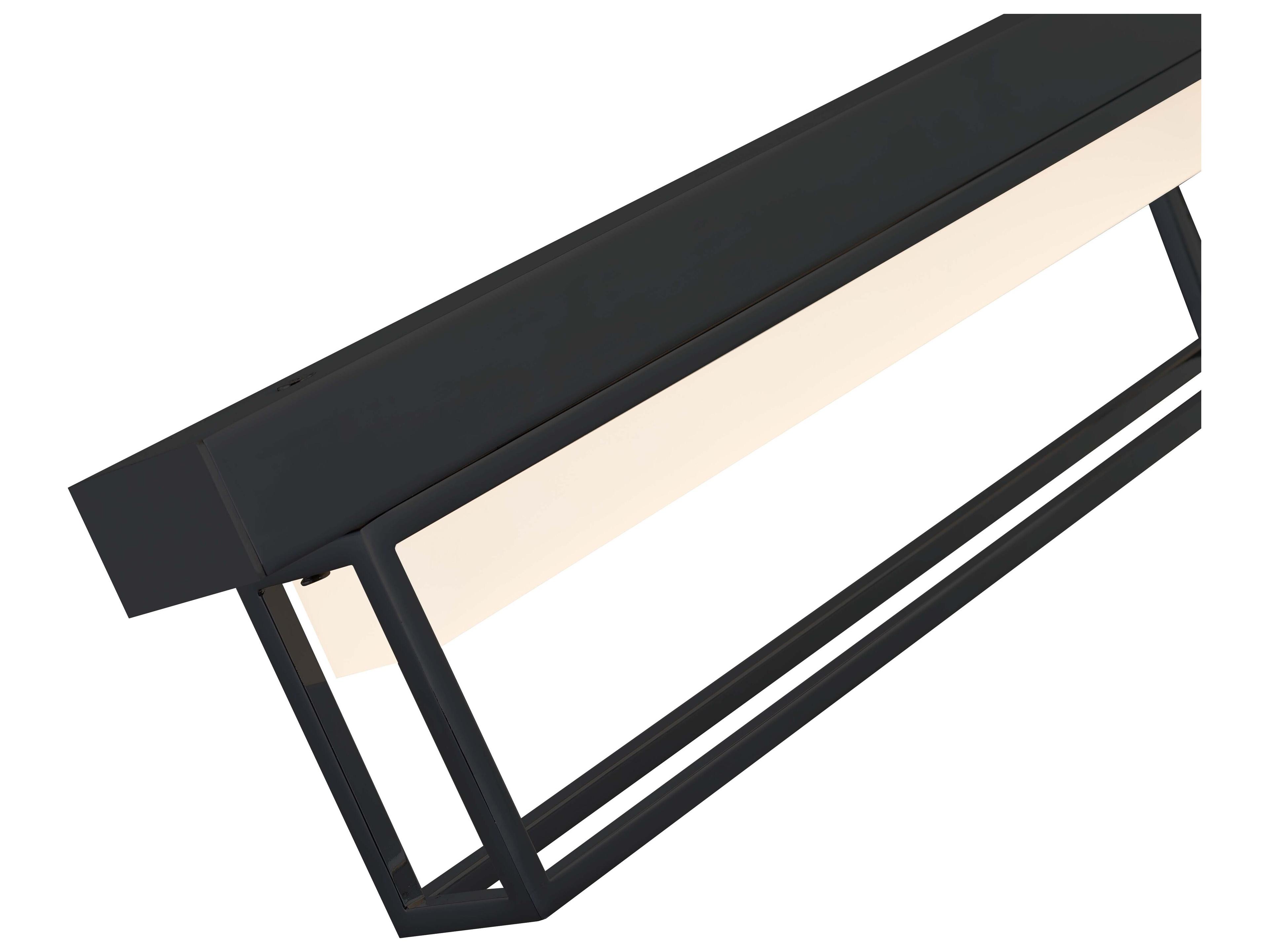 Abra Pane 3-Light Black Vanity Light