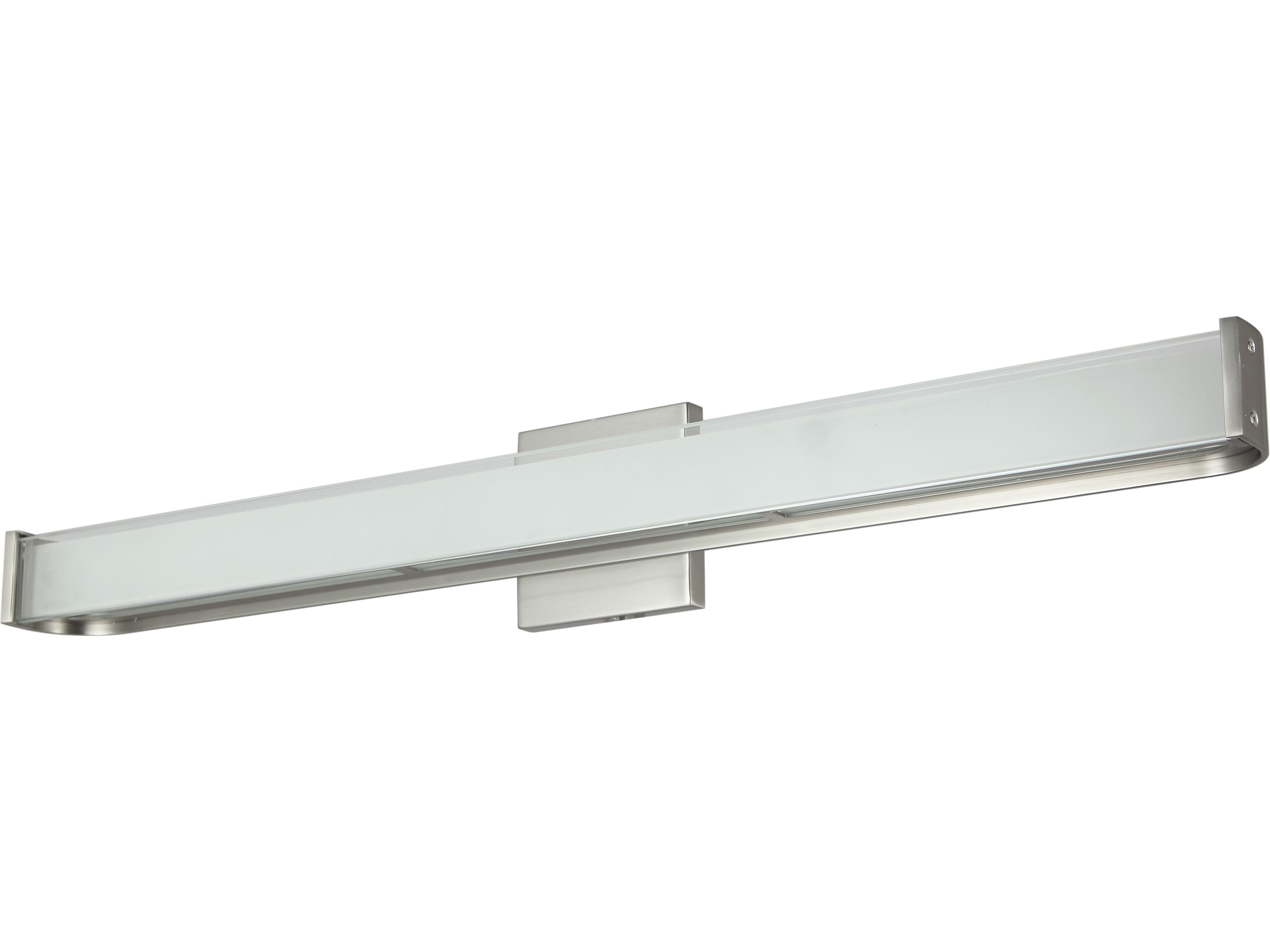 Abra Bend 1-Light Brushed Nickel Vanity Light