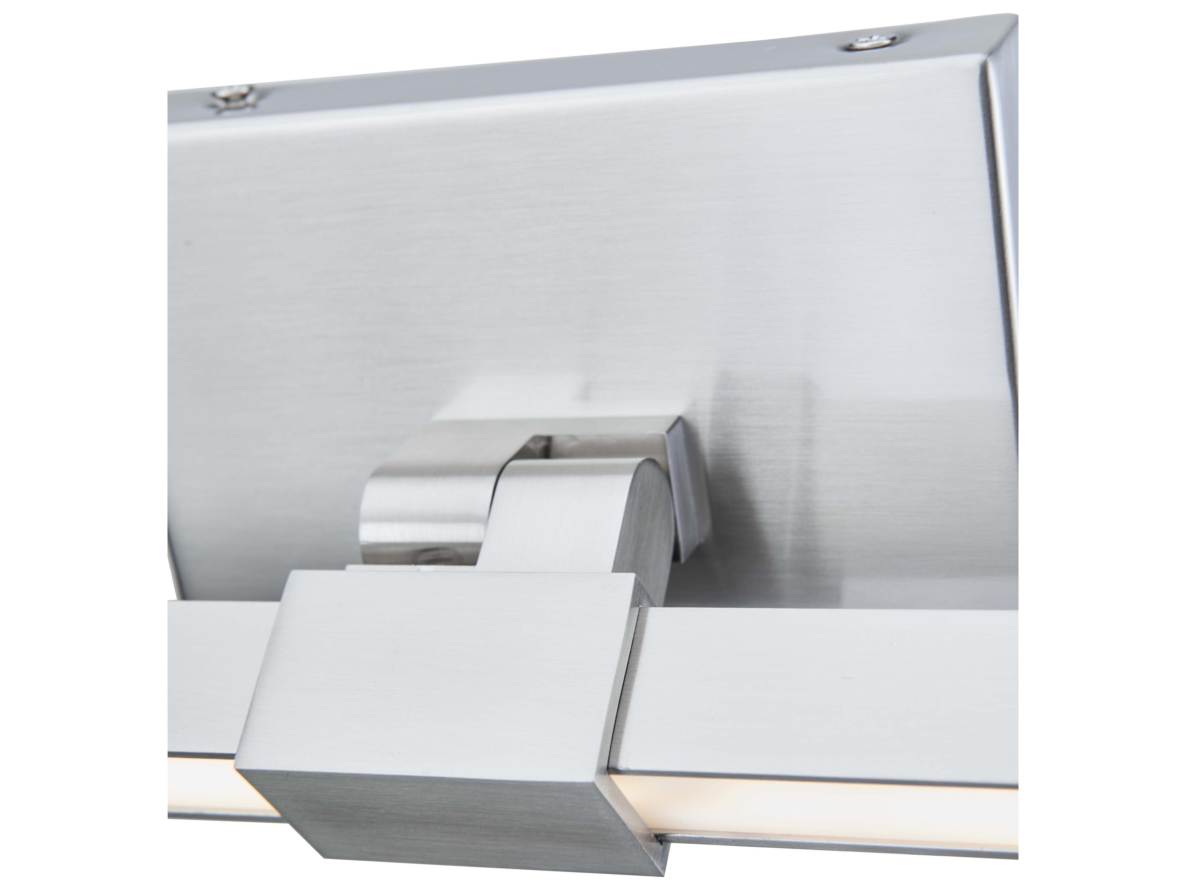 Abra Epee 2-Light Brushed Nickel Vanity Light