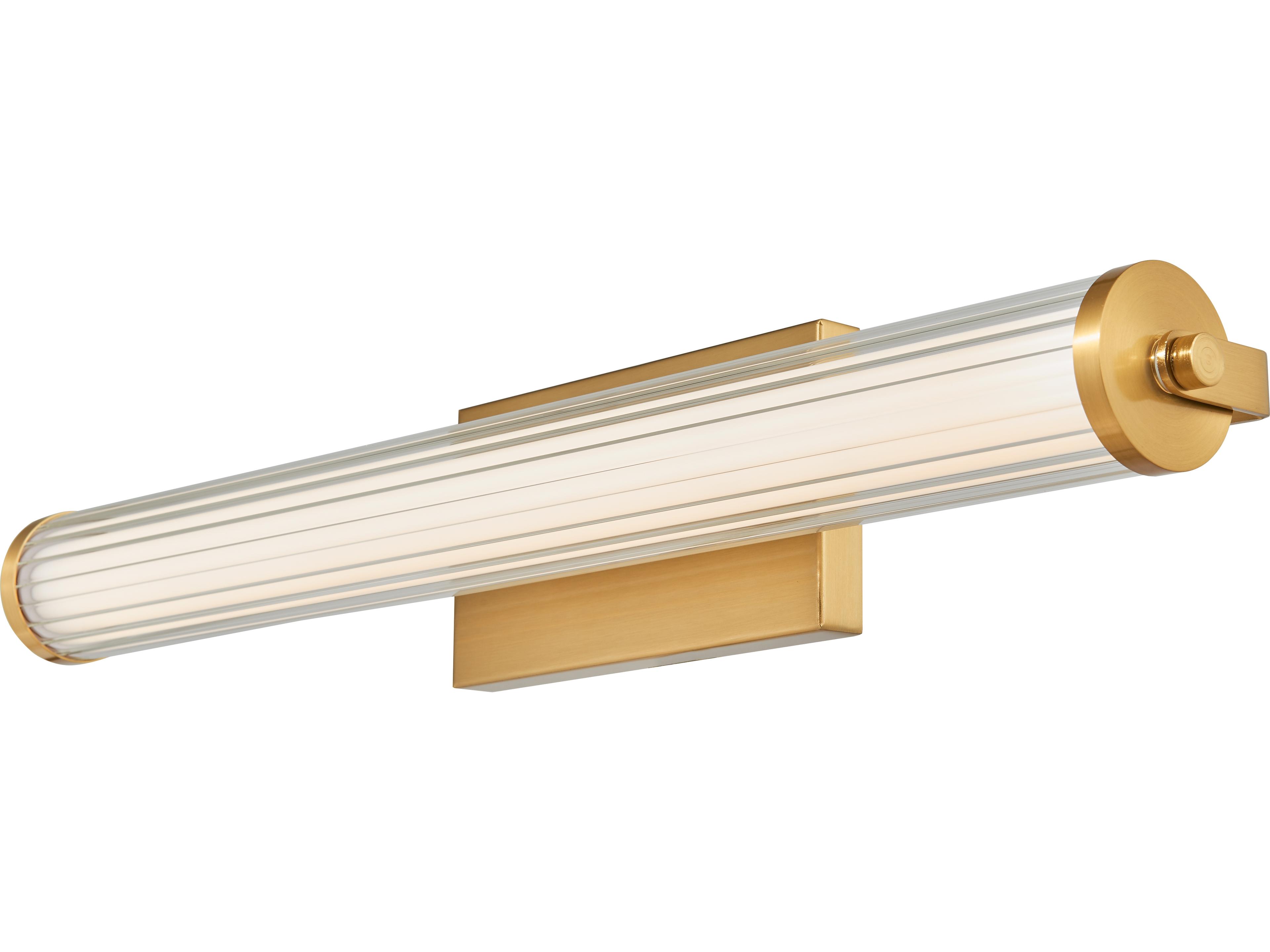 Abra Macie 1-Light Brushed Brass Vanity Light