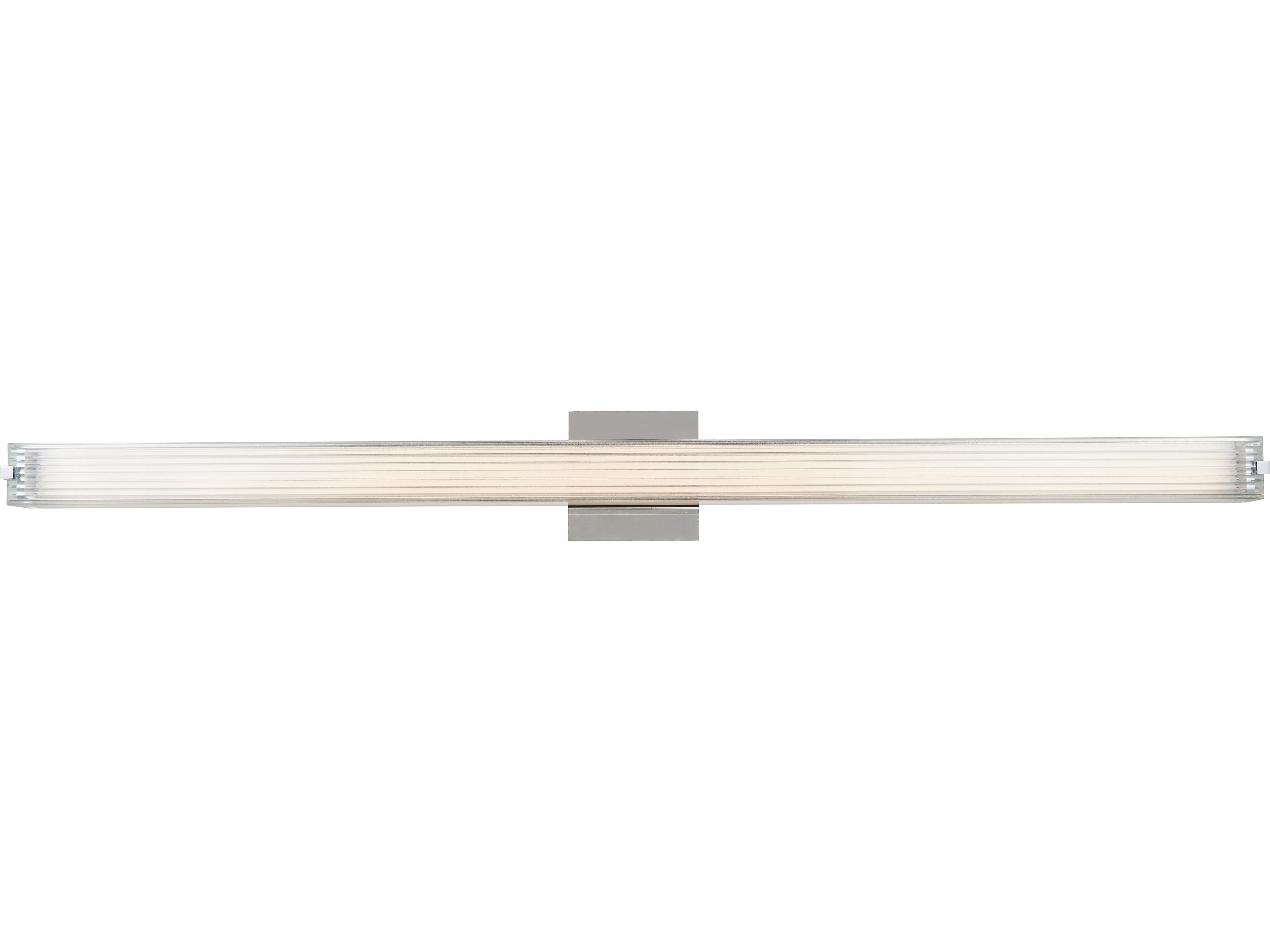 Macie Ribbed Glass Vanity Light in Brushed Nickel