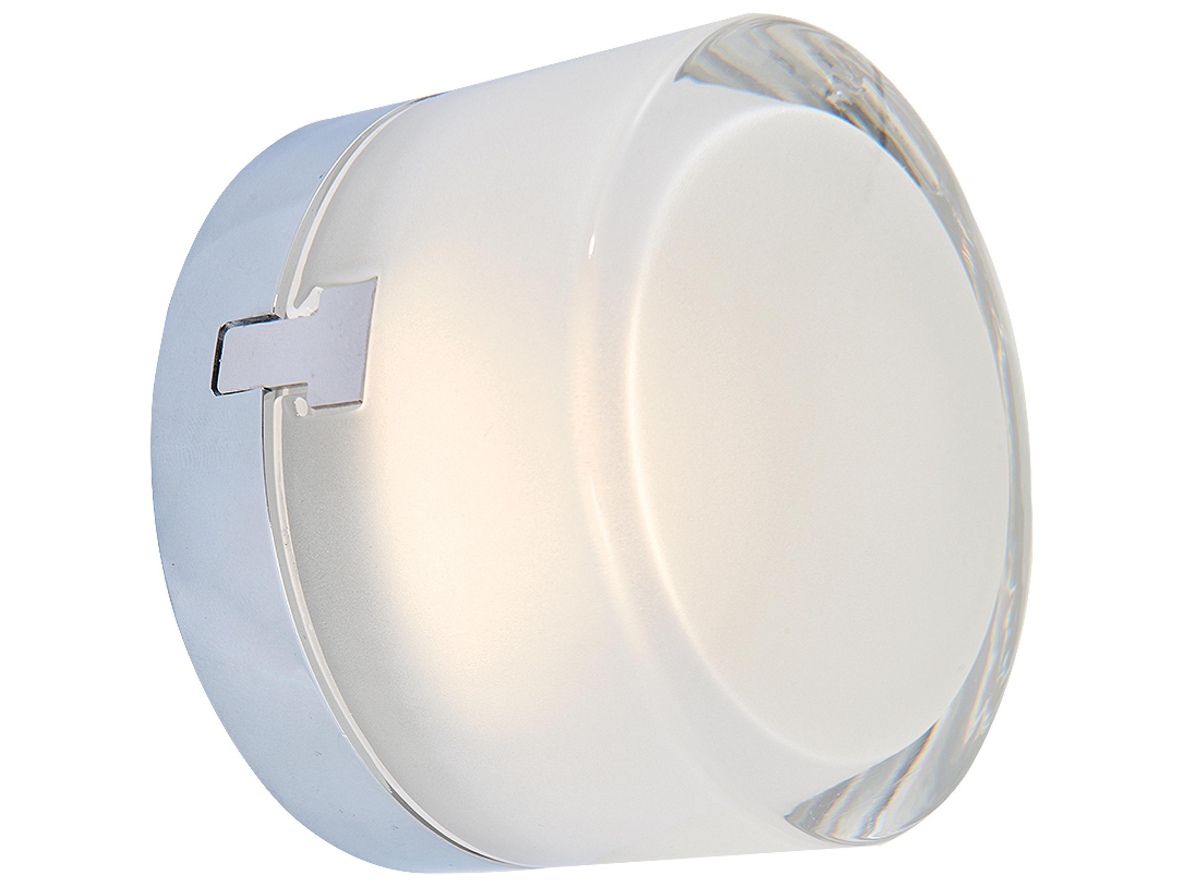Abra Elf 1-Light Chrome Round Flush Mount