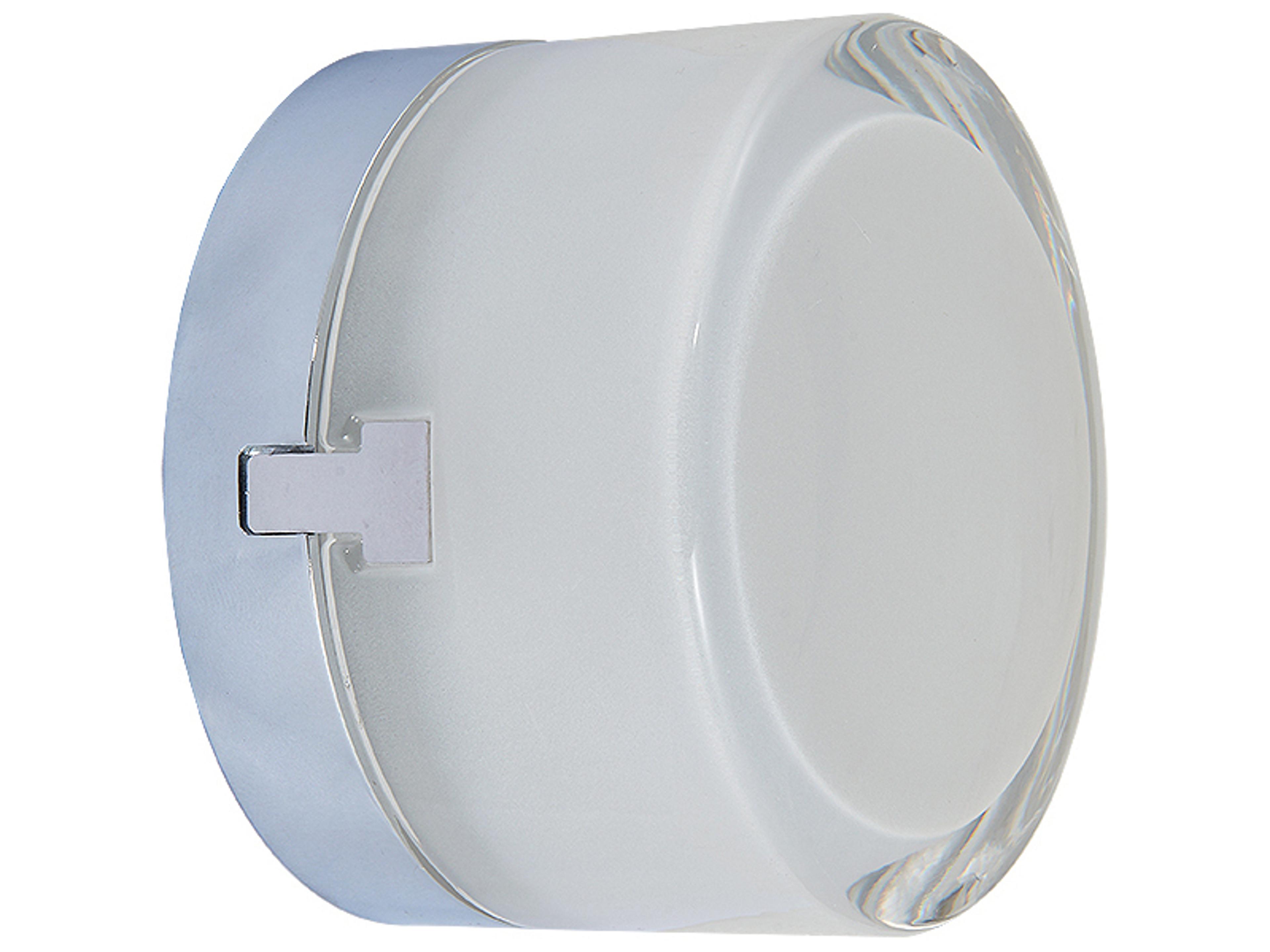 Abra Elf 1-Light Chrome Round Flush Mount