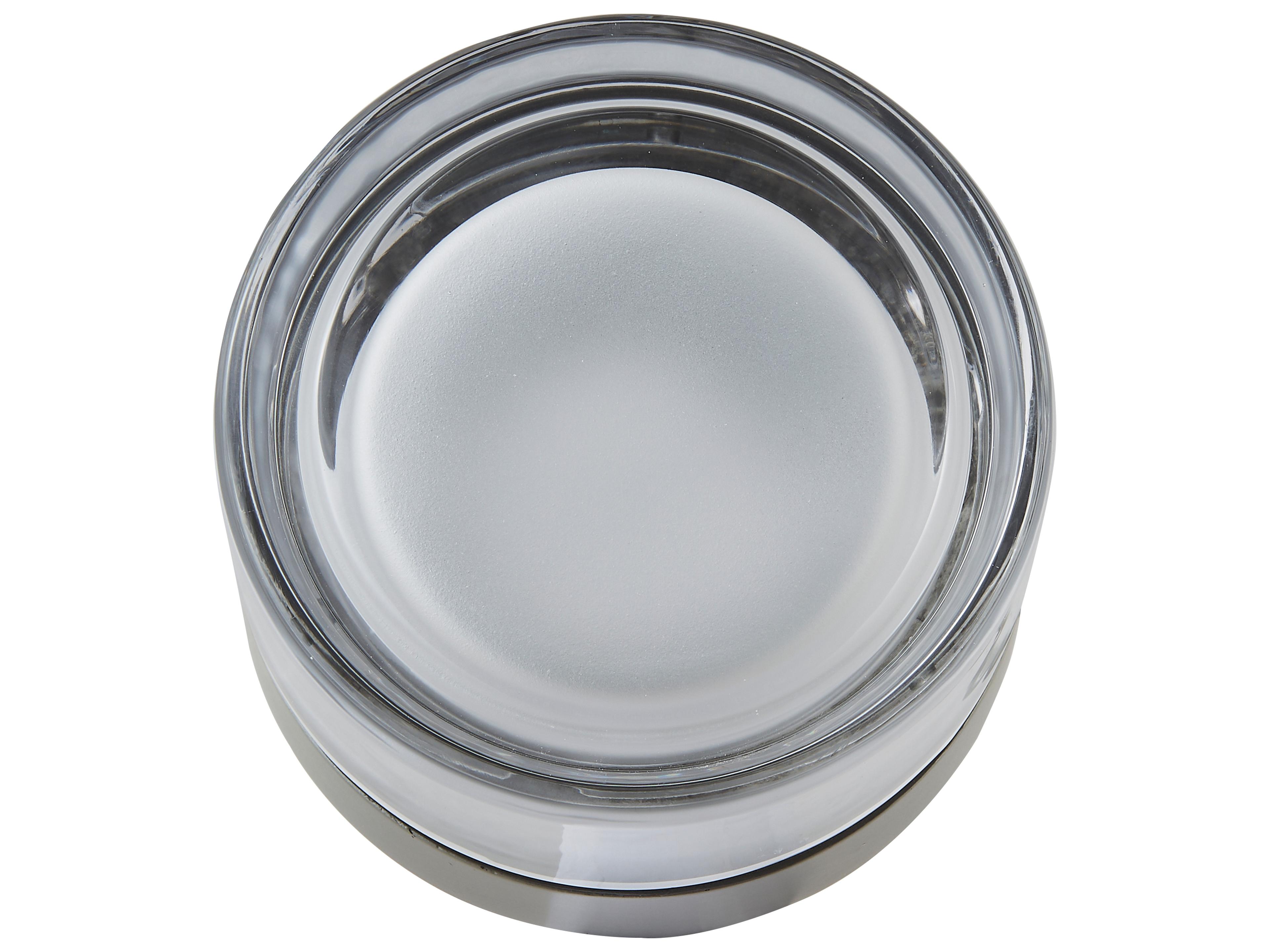 Abra Elf 1-Light Anodized Aluminum Silver Round Flush Mount