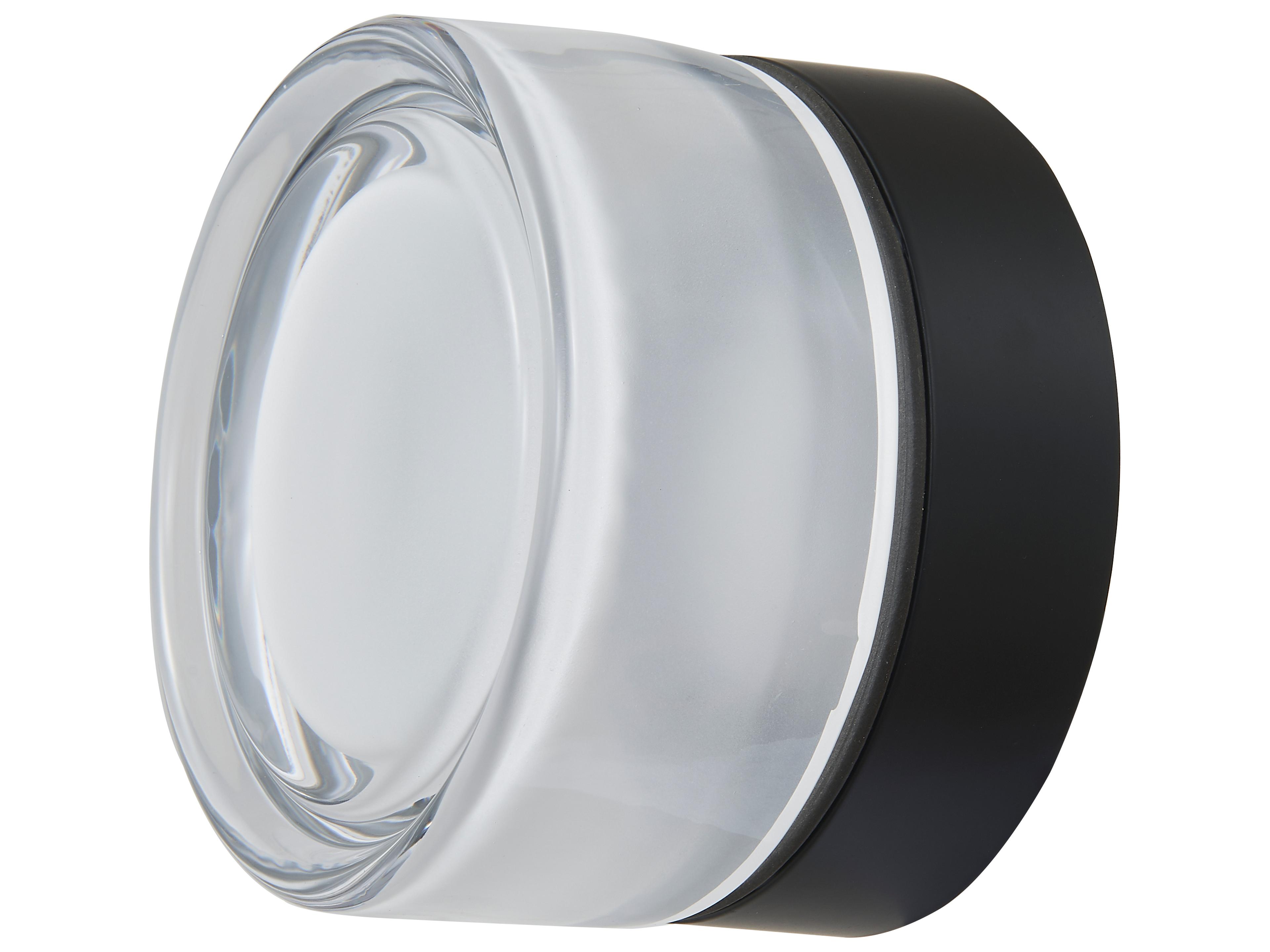 Abra Elf 1-Light Matte Black Round Flush Mount