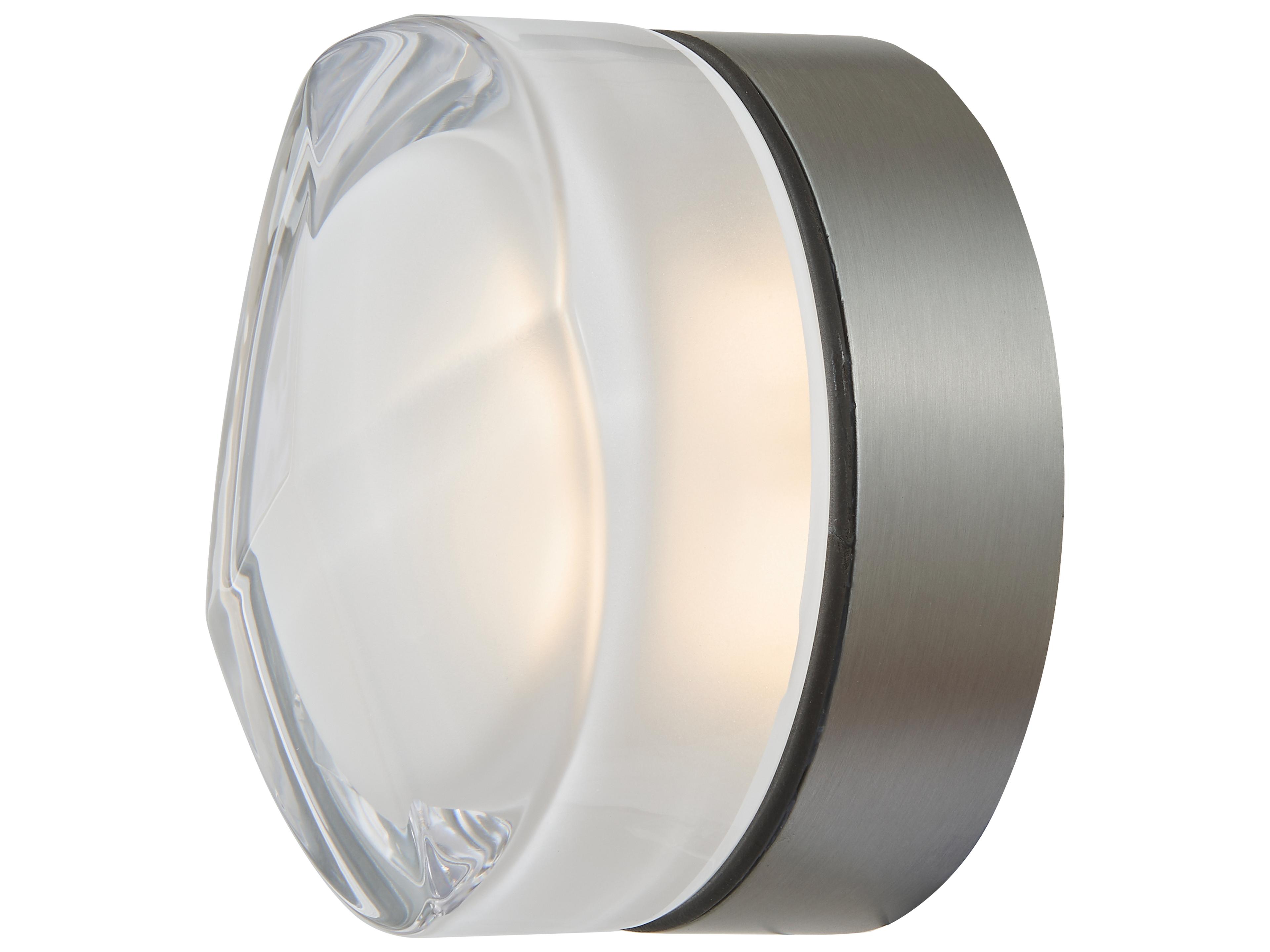 Abra Elf 1-Light Anodized Aluminum Gray Round Flush Mount