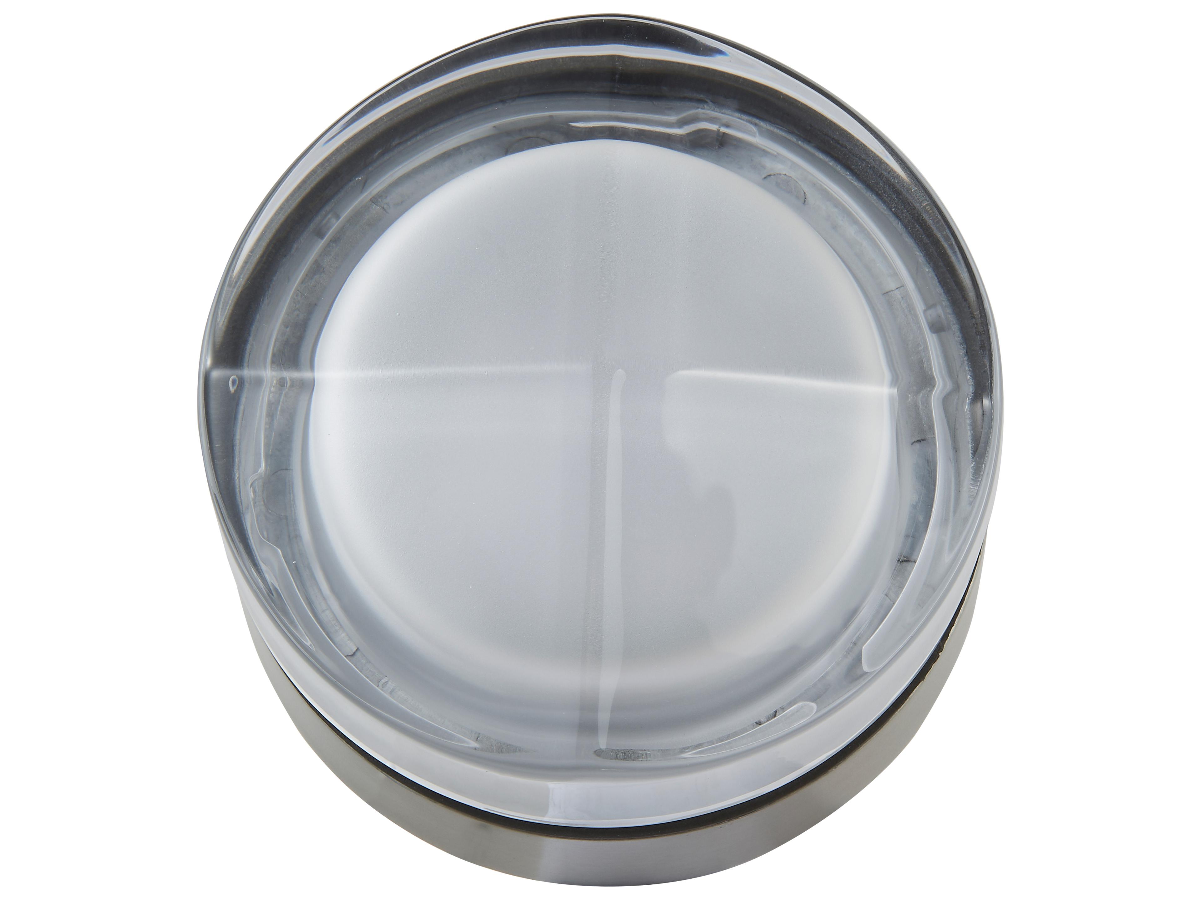 Abra Elf 1-Light Anodized Aluminum Gray Round Flush Mount