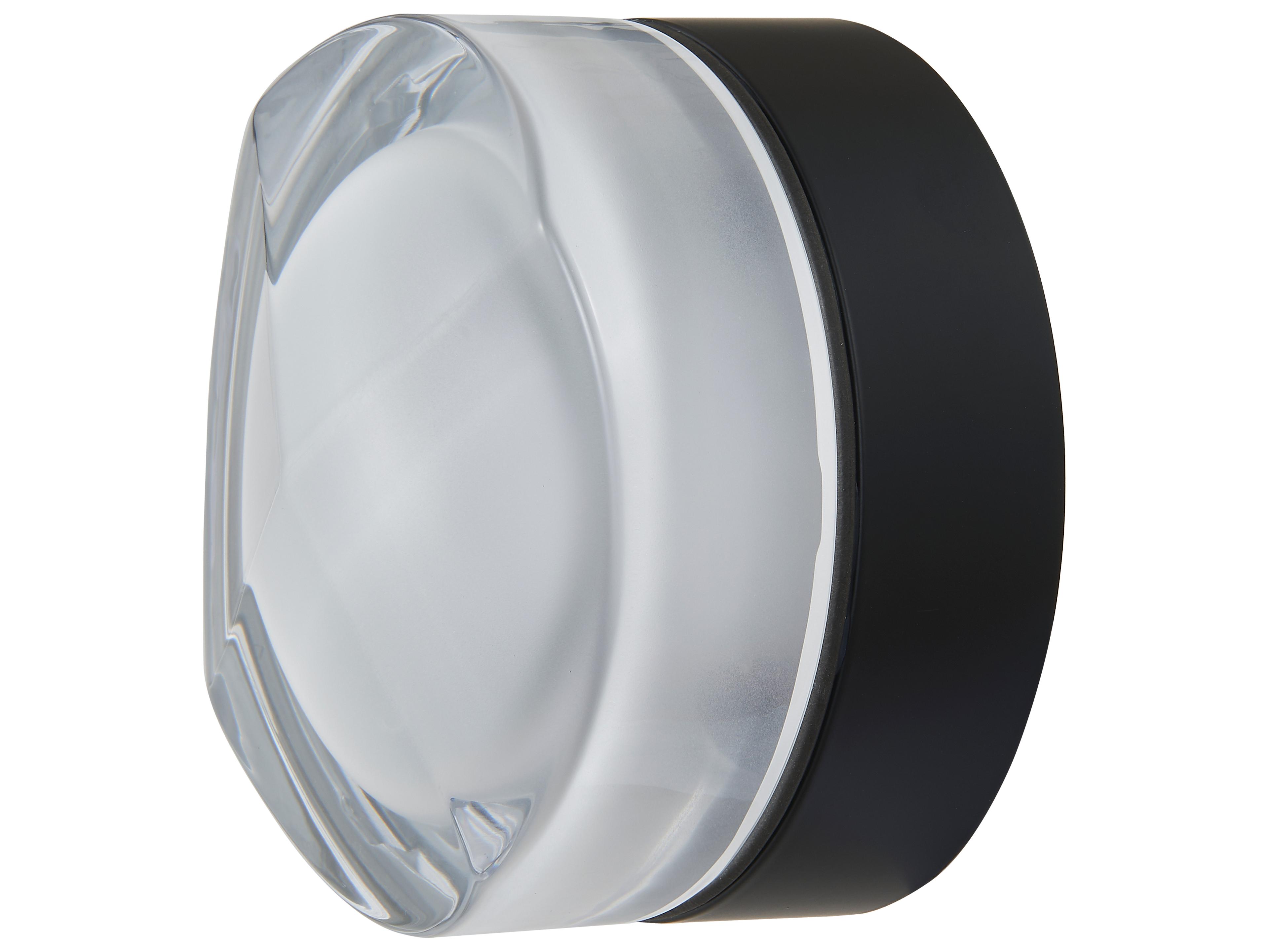 Abra Elf 1-Light Matte Black Round Flush Mount