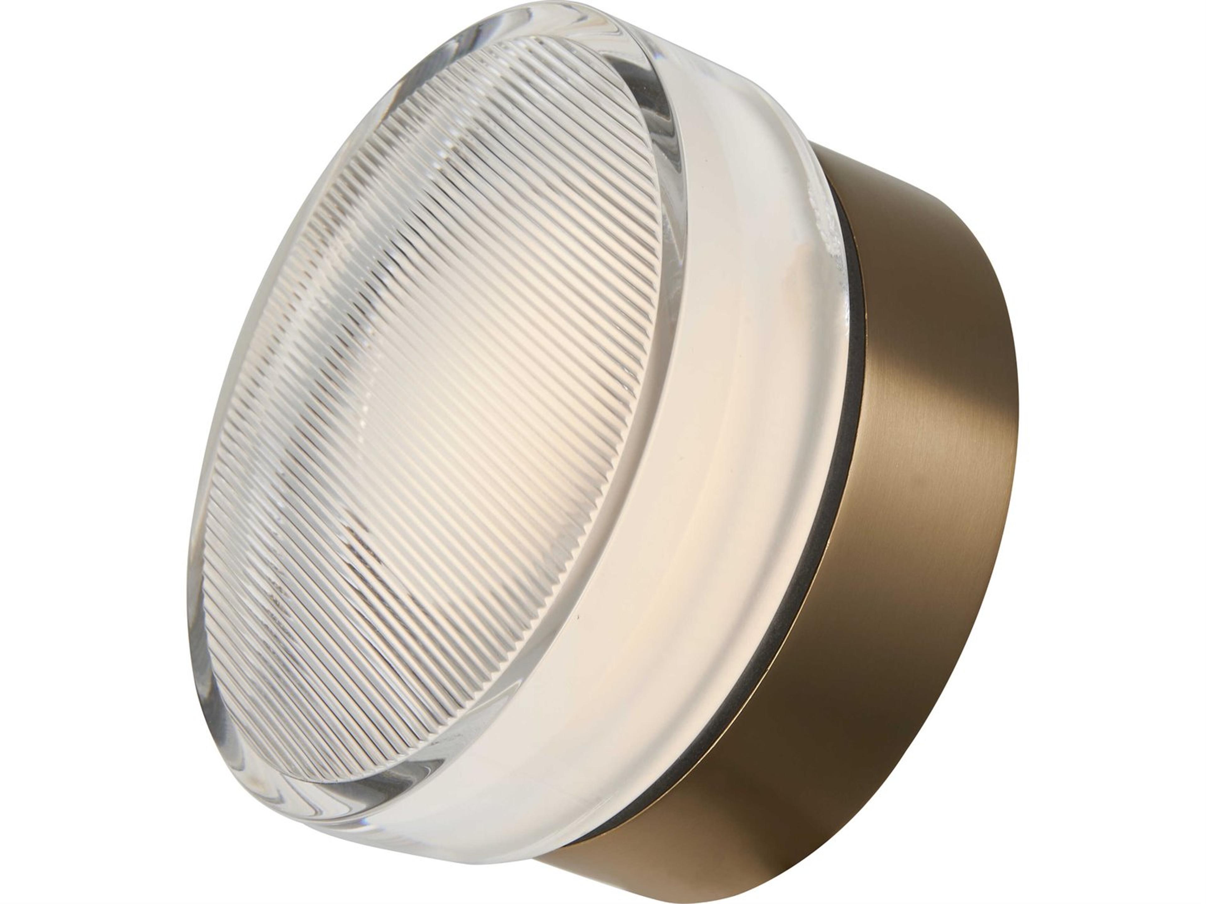 Lighting Elf Flush Mount Outdoor Light in Brushed Brass