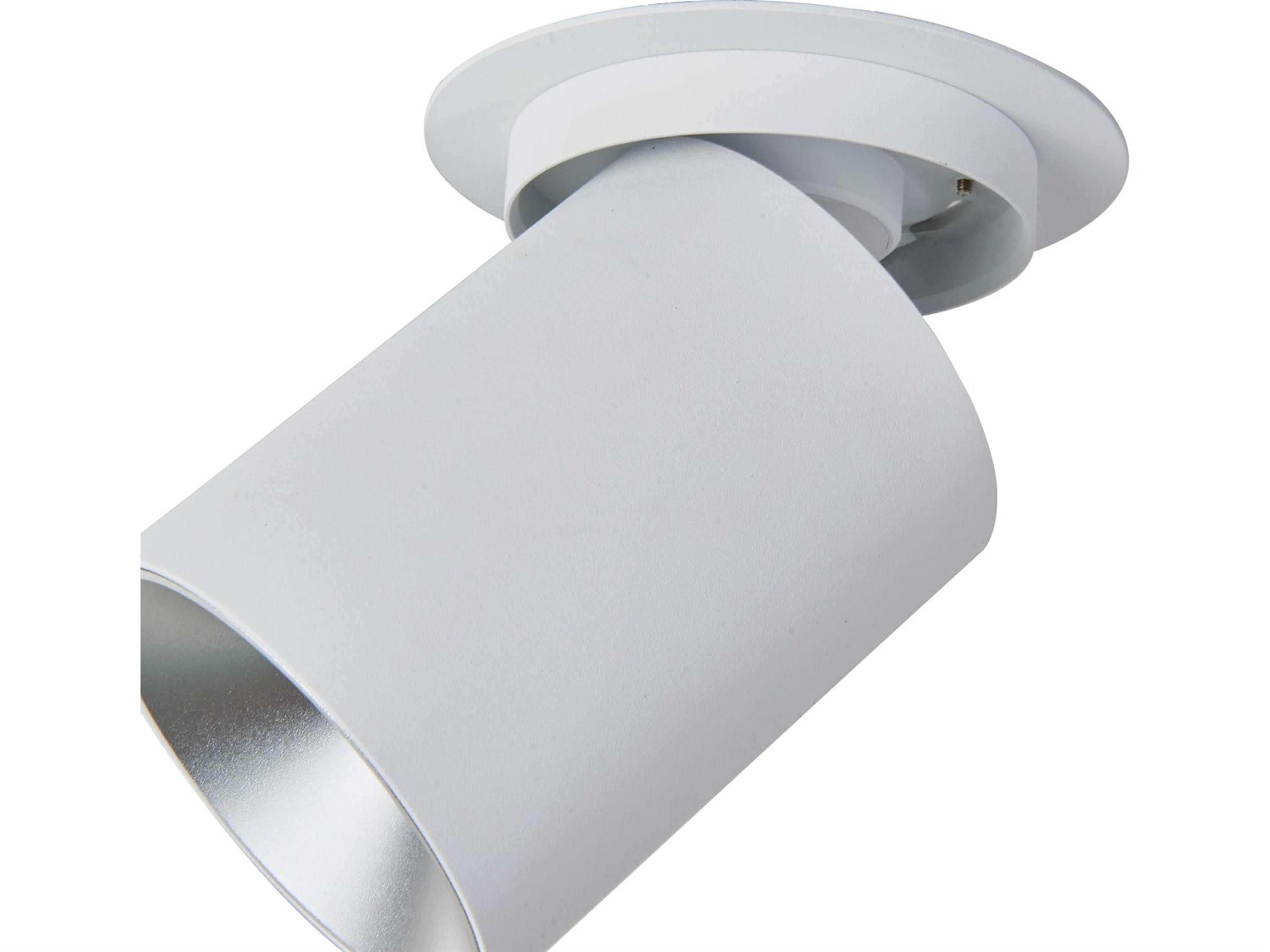 Abra Arc 1-Light Sand White Cylinder Spot Light