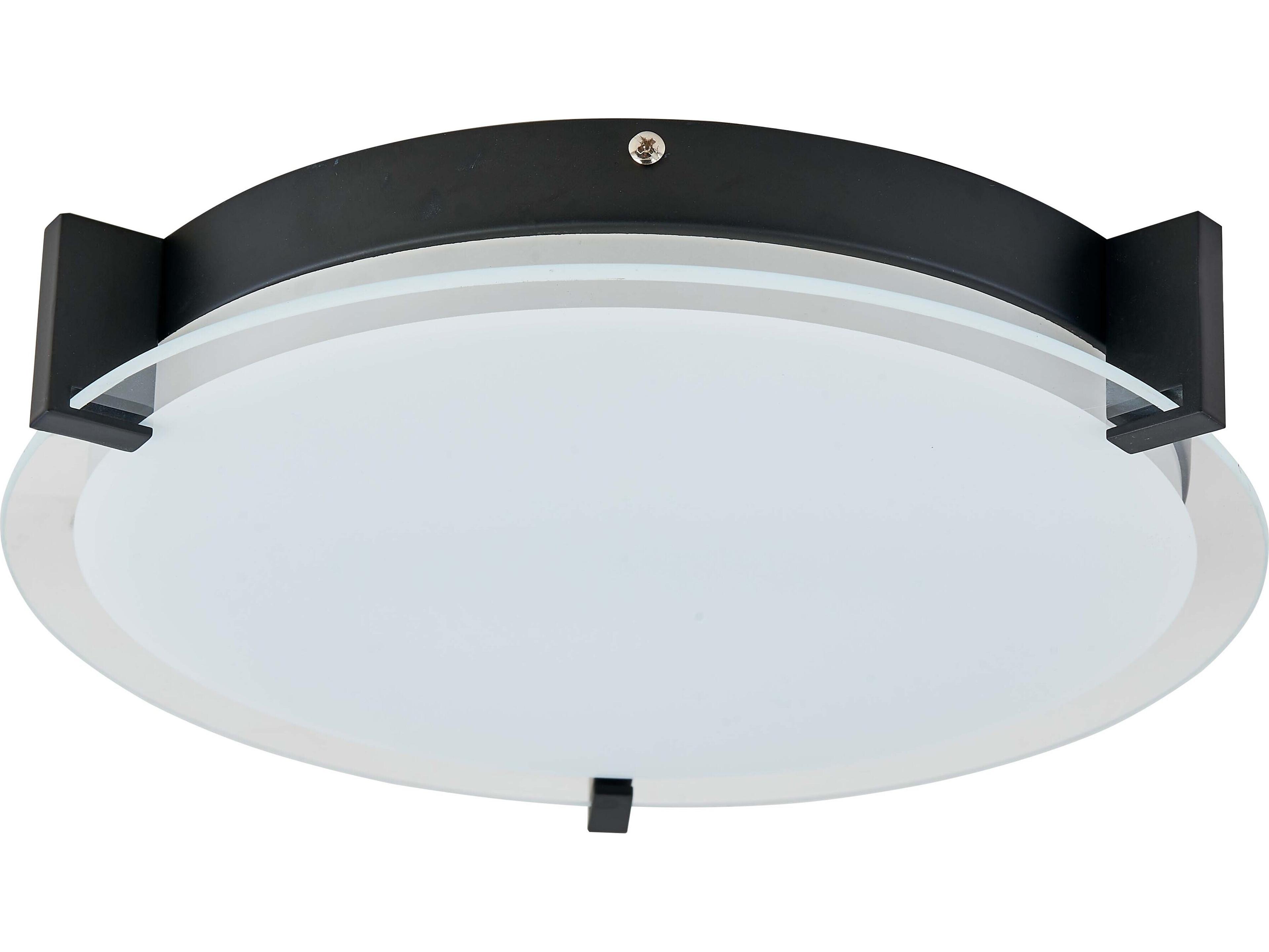 Abra Matrix 1-Light Black Round Flush Mount