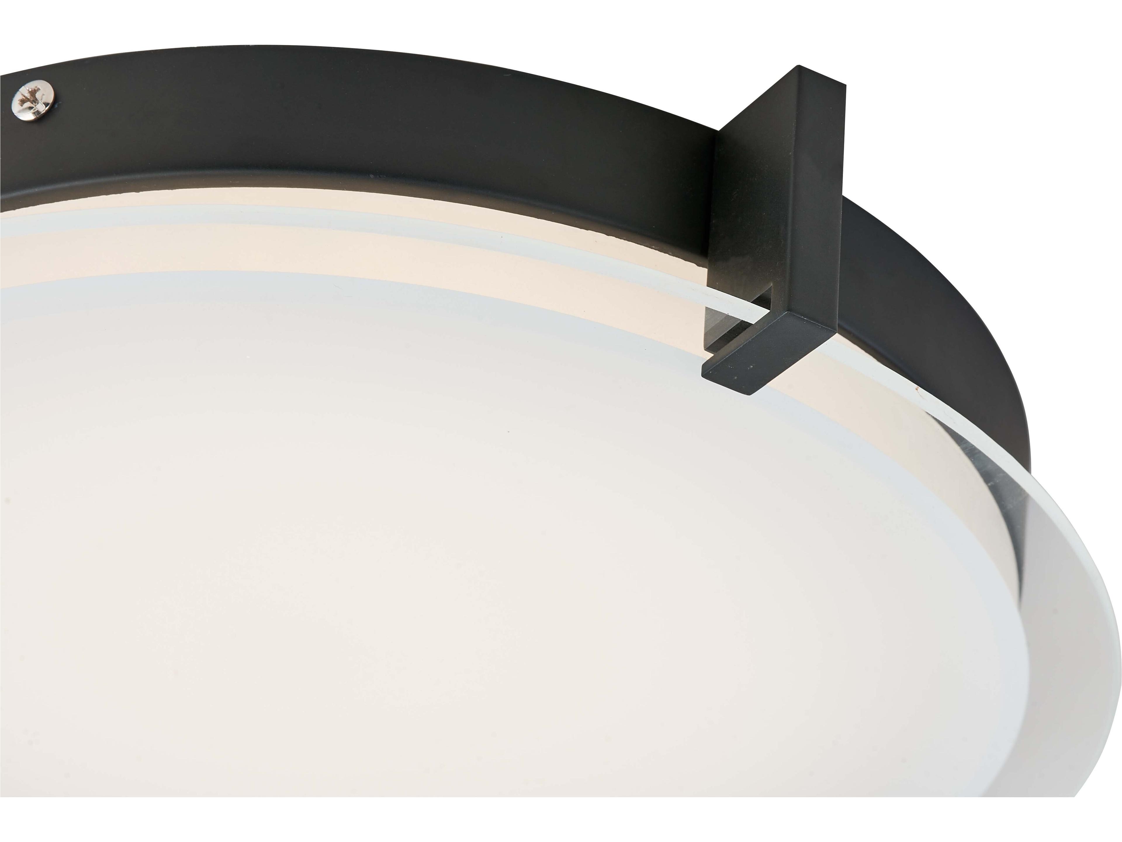 Abra Matrix 1-Light Black Round Flush Mount