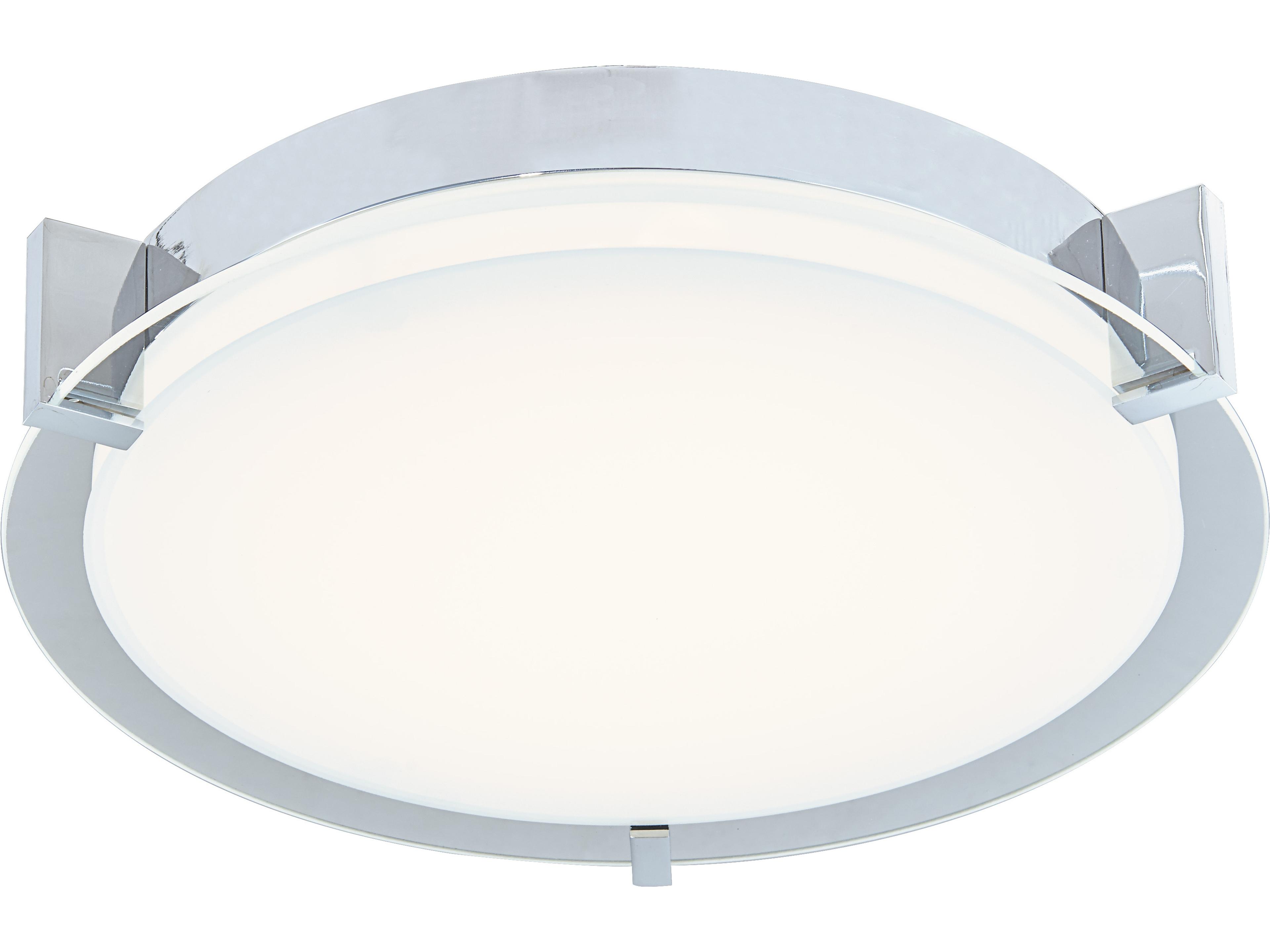 Abra Matrix 3-Light Chrome Round Flush Mount