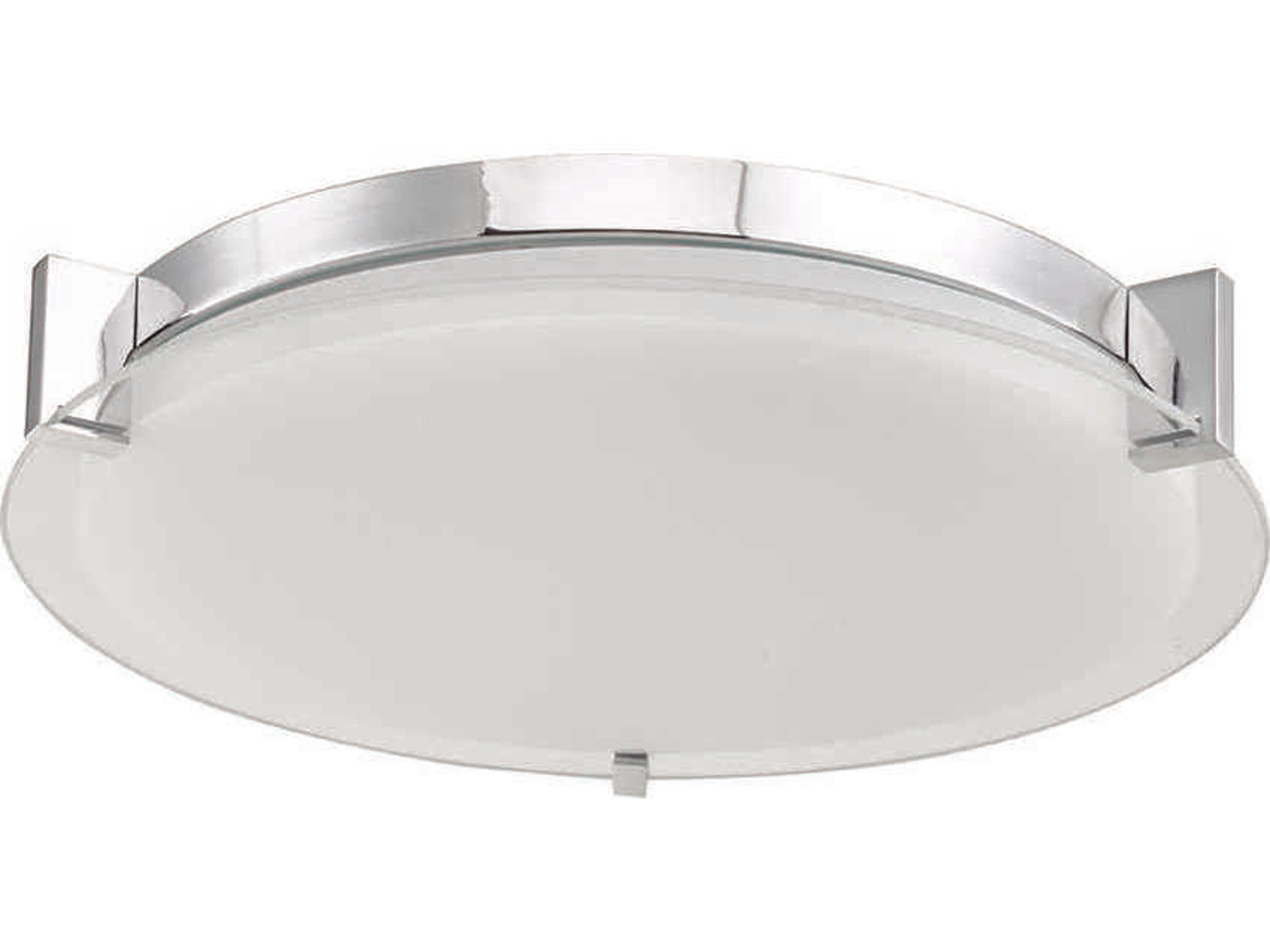 Abra Matrix 1-Light Chrome Round Flush Mount