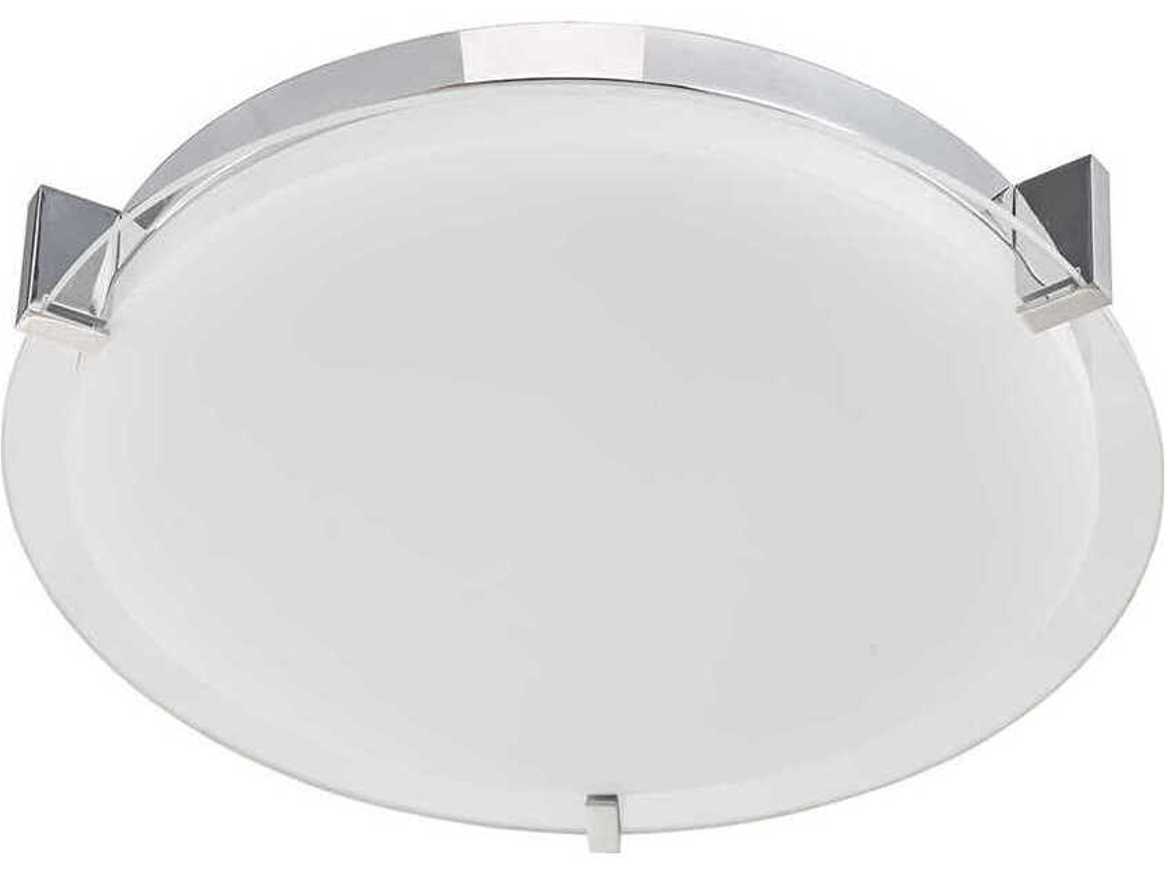 Abra Matrix 1-Light Chrome Round Flush Mount