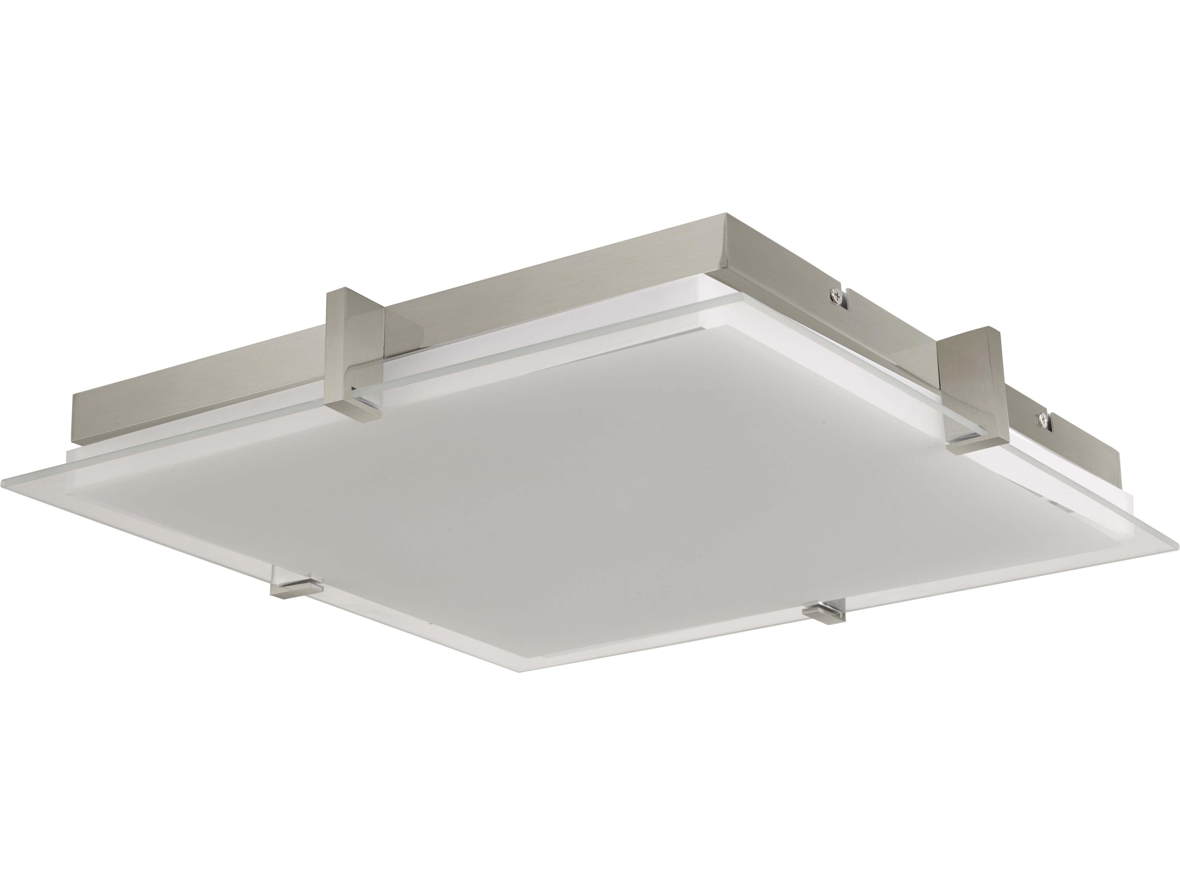 Abra Matrix 1-Light Brushed Nickel Flush Mount