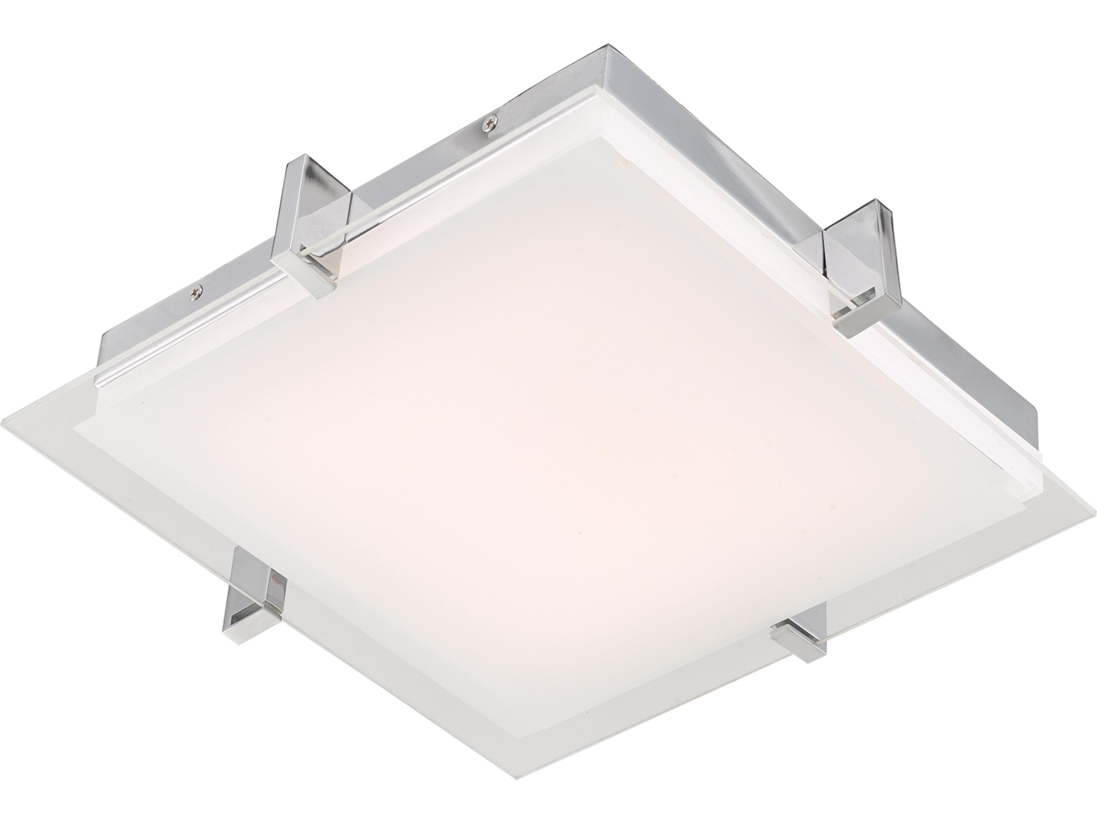 Abra Matrix 1-Light Chrome Flush Mount