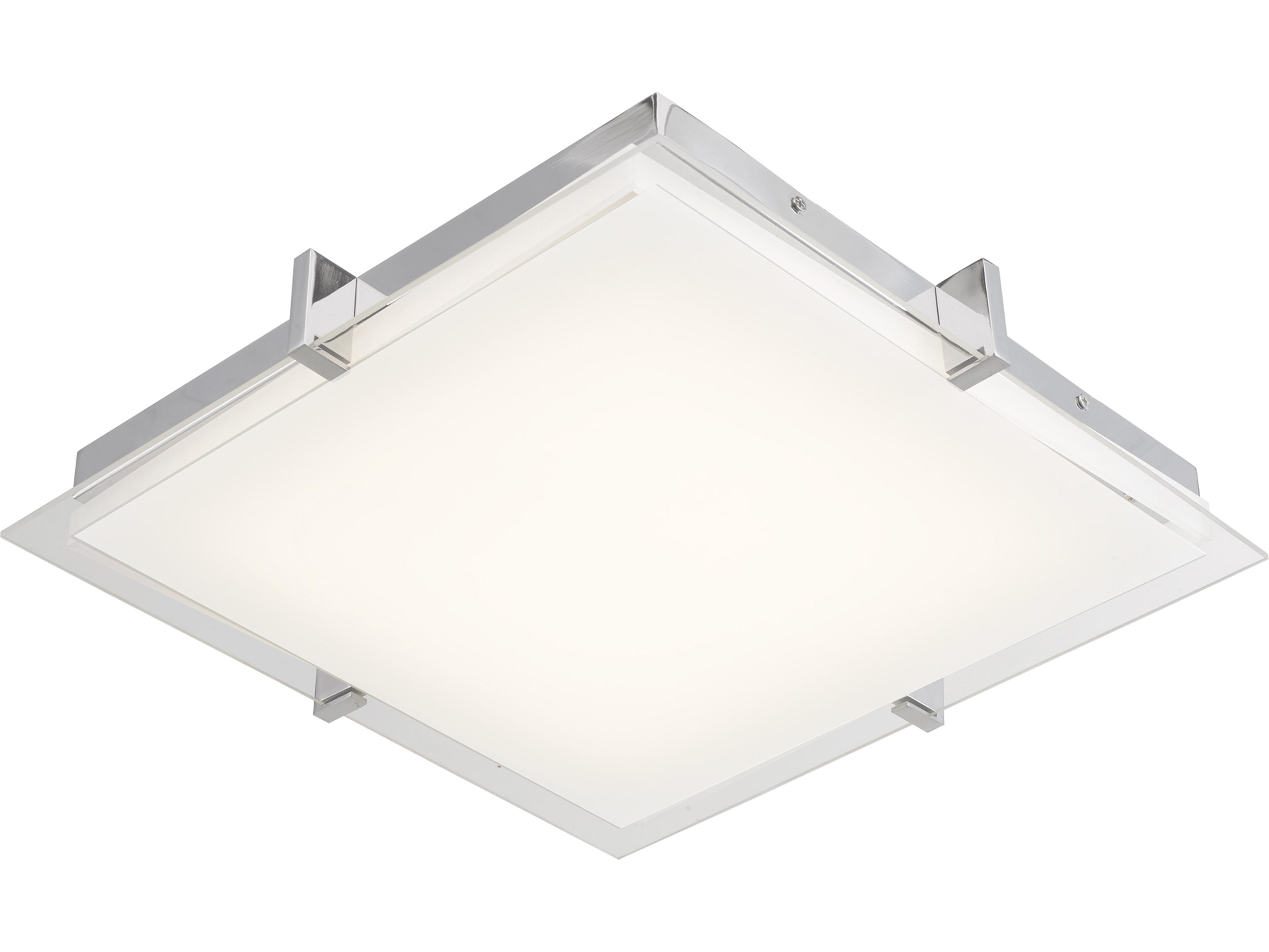Abra Matrix 1-Light Chrome Flush Mount