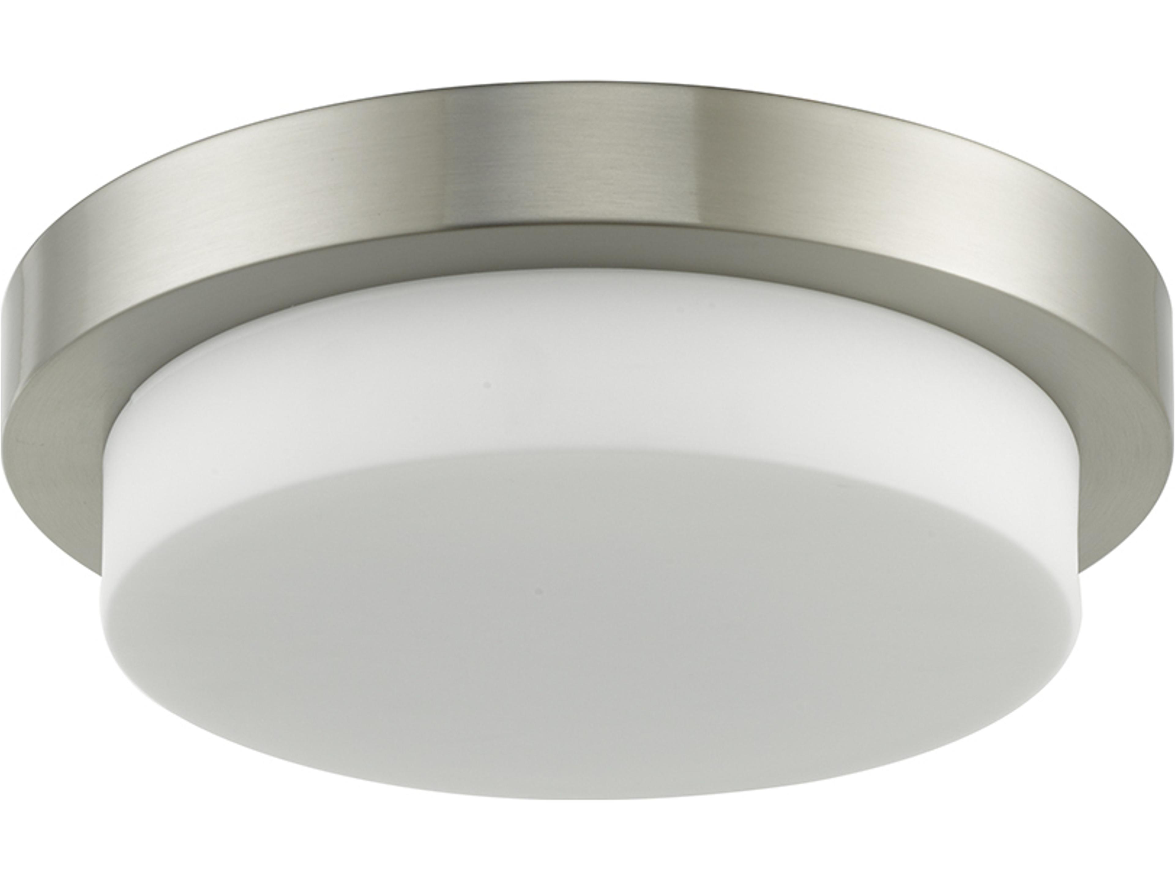 Abra Step 1-Light Brushed Nickel Round Flush Mount