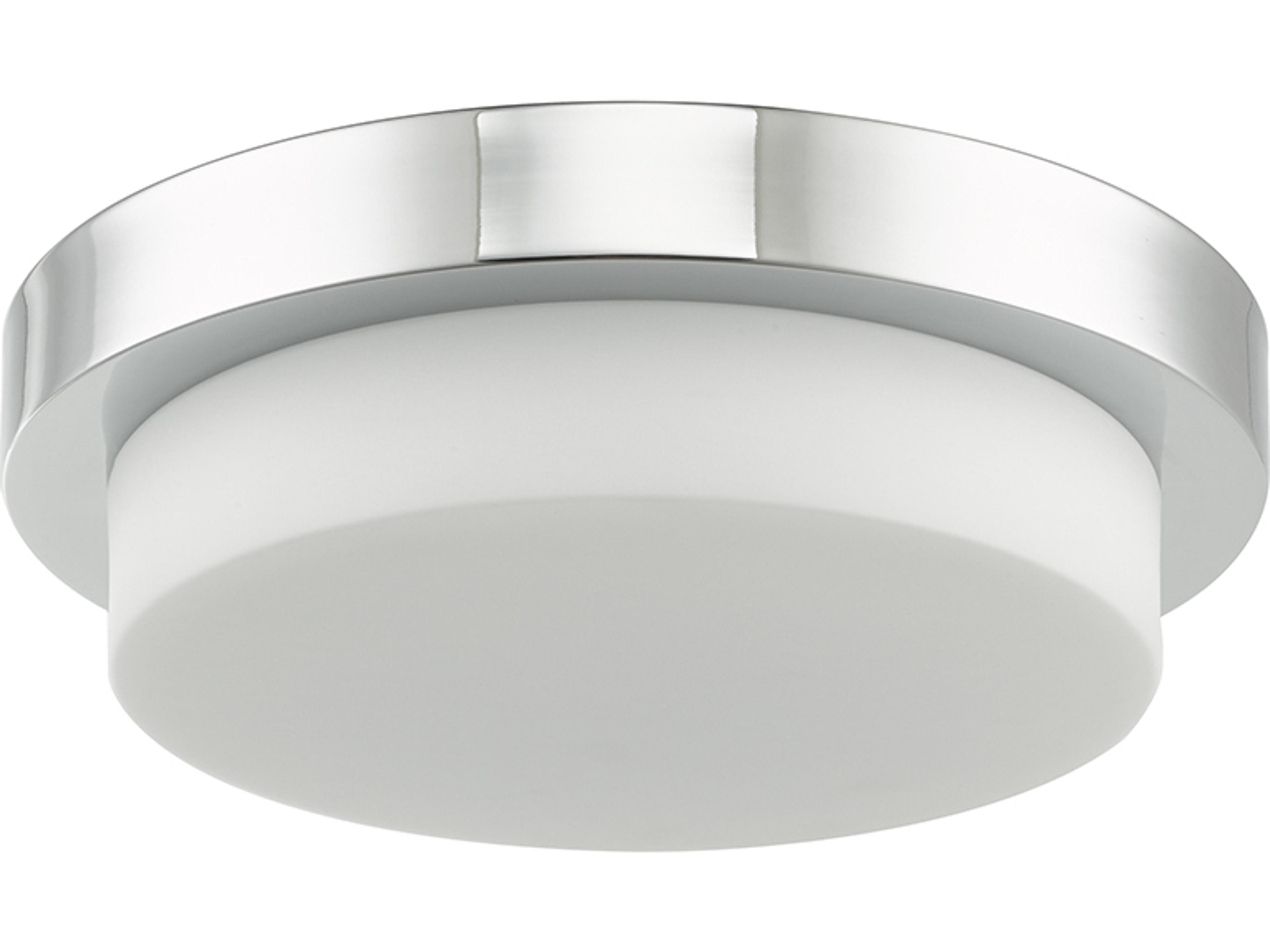 Abra Step 1-Light Chrome Round Flush Mount